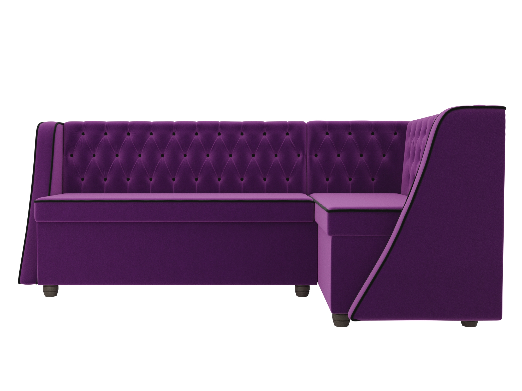 Угловой диван Лофт Правый Фиолетовый, ЛДСП угловой диван дрезден правый mebelvia фиолетовый микровельвет лдсп