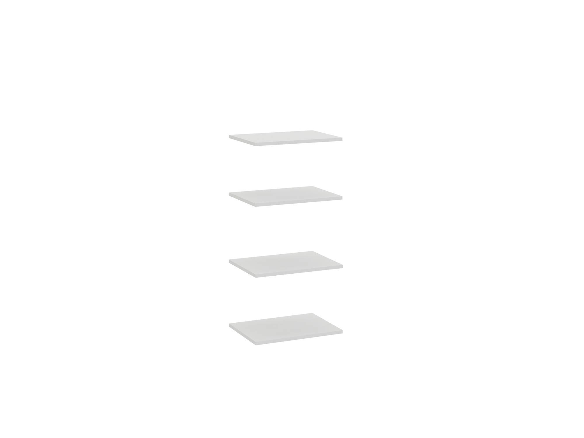 Комплект полок шкафа Ривьера Белый, ЛДСП, Кромка ABS комплект полок с перегородкой для шкафа для одежды белый глянец белый лдсп кромка abs