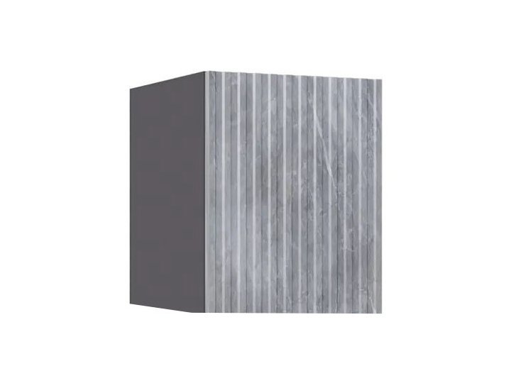 Оливия Шкаф навесной малый (Графит, Мрамор глянец) Черный, МДФ, ЛДСП оливия шкаф навесной графит графит глянец белый белый глянец белый мдф лдсп