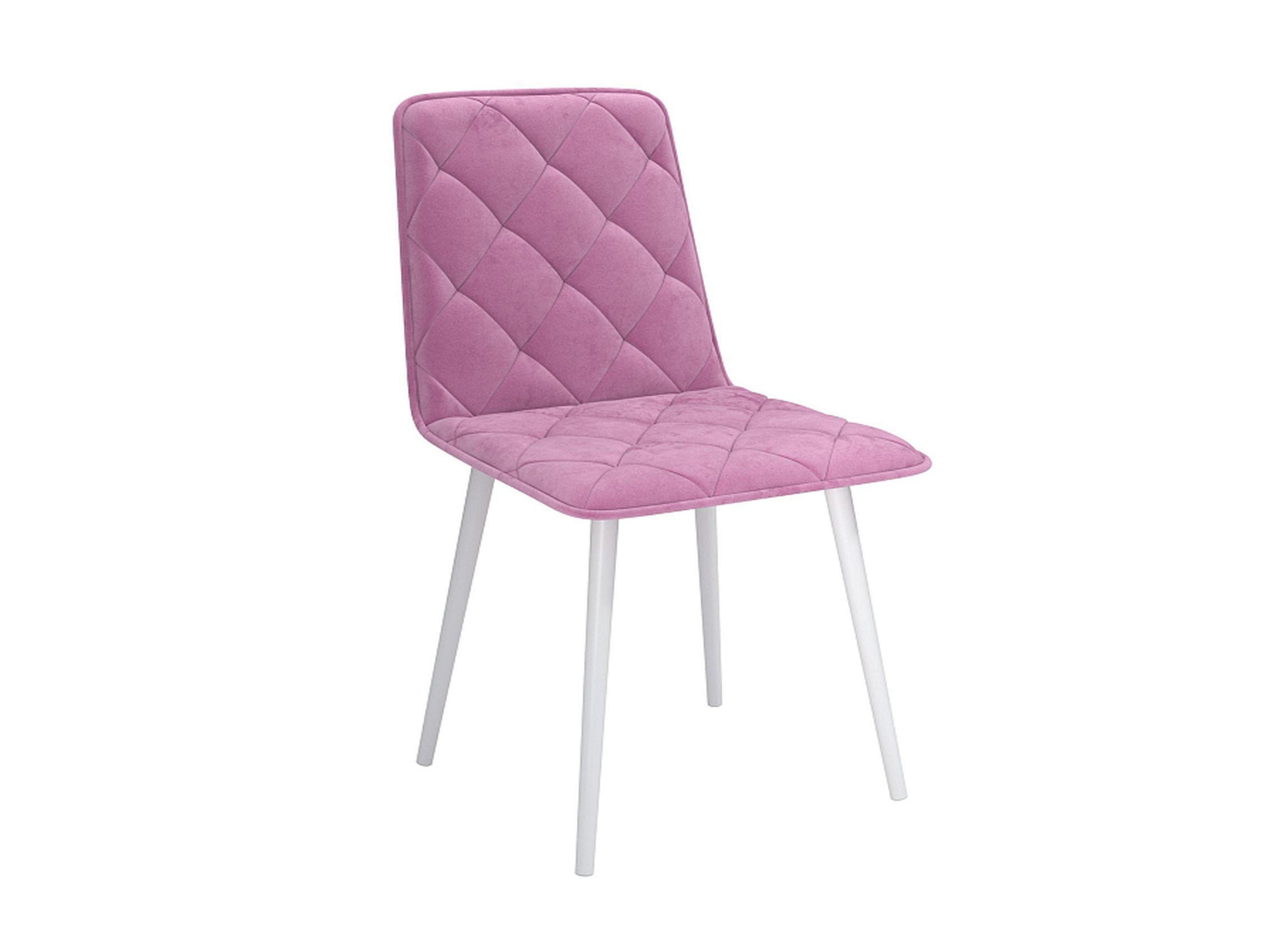 Стул Антика велюр тенерифе розовый / металл белый Белый, Металл стул eirill 560×495×770 мм велюр цвет розовый