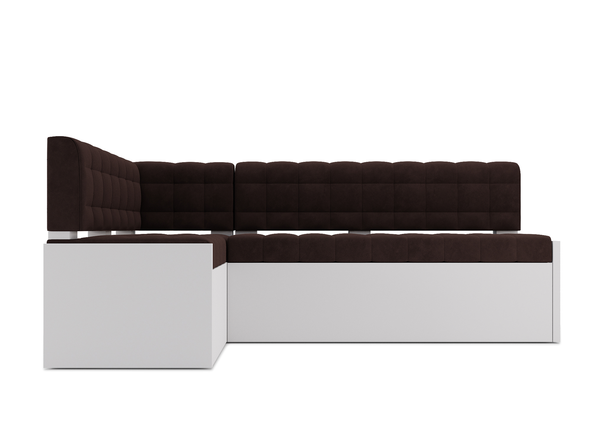 Кухонный угловой диван Гамбург Левый (120х194) Белый, ЛДСП, Брус сосны шкаф угловой левый hyper палисандр коричневый коричневый темный