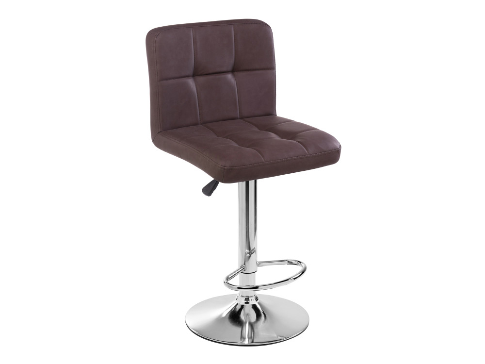 Paskal brown Барный стул Серый, Хромированный металл цена и фото