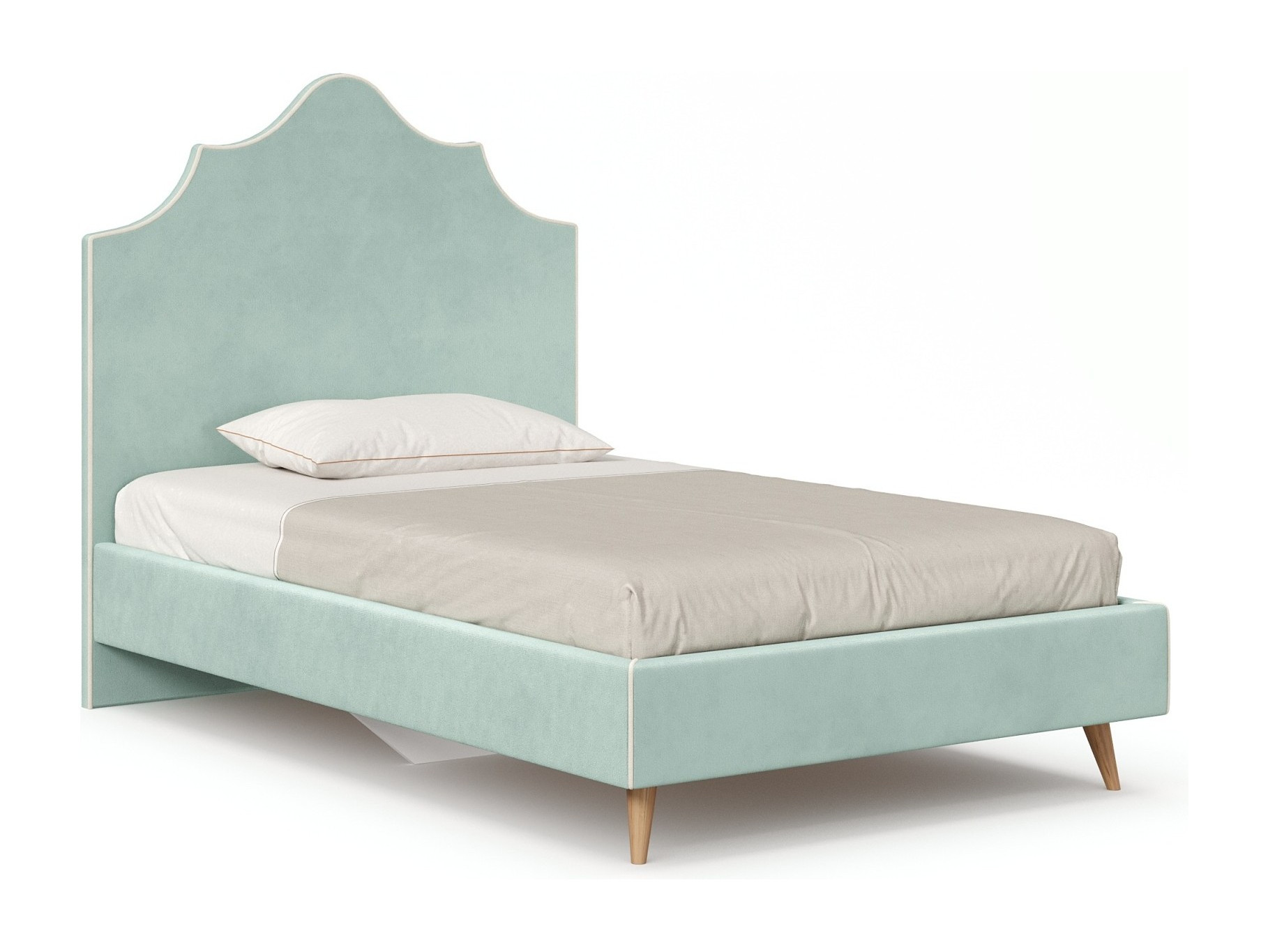 Элиза Кровать 1200 с кроватным основанием (Зеленый/Бежевый) кровать детская с кроватным основанием zag 90 x 190 см зеленый