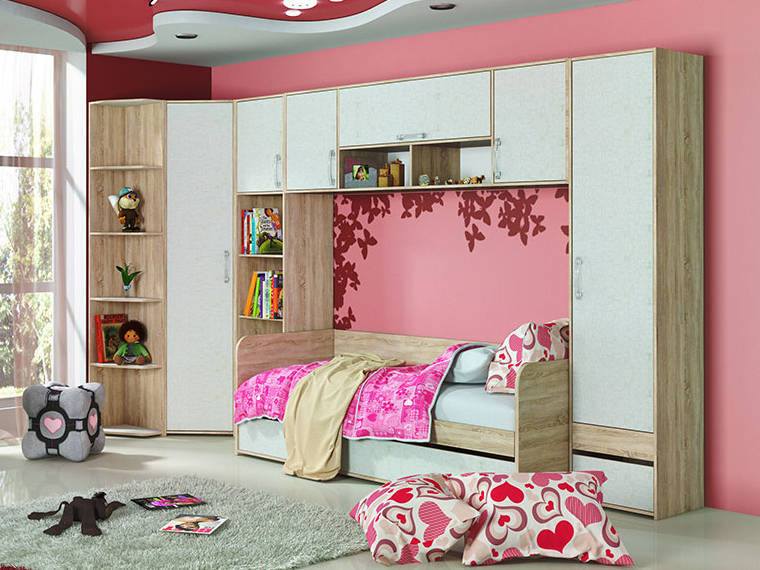 Набор мебели для детской Atlas 5 Хаотичные линии, Бежевый, ЛДСП цена и фото