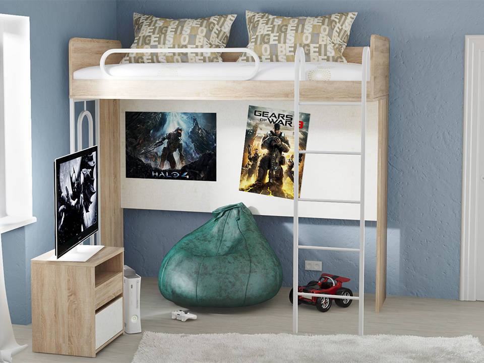 Набор мебели для детской Atlas 8 Хаотичные линии, Бежевый, ЛДСП цена и фото