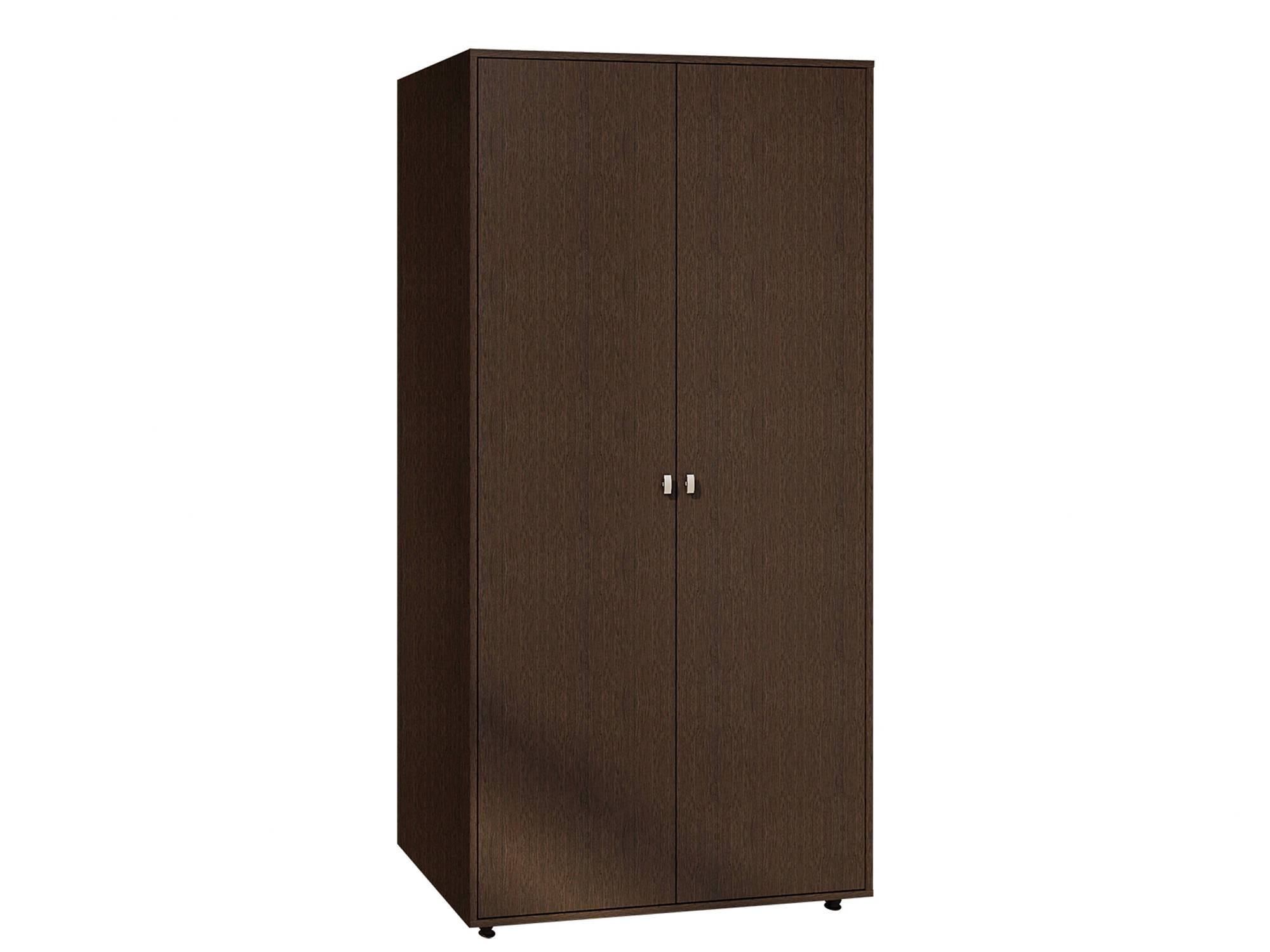 Шкаф 2-х дверный Рубис Венге, Коричневый темный, ЛДСП цена и фото