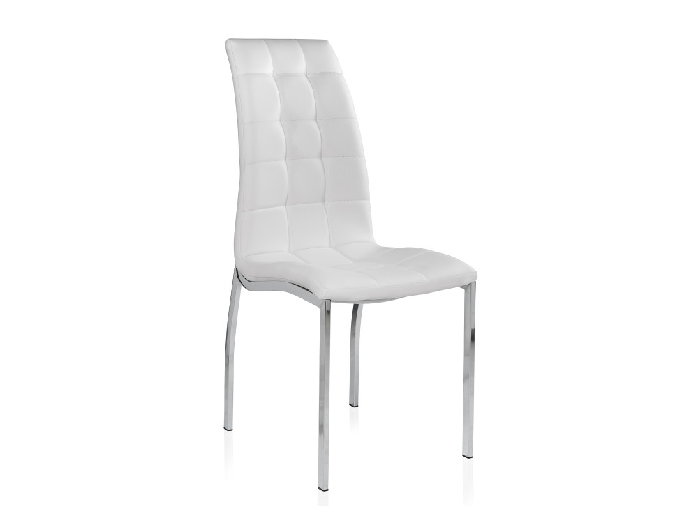 DC2-092-2 белый Стул Серый, Хромированный металл odda белый стул белый хромированный металл
