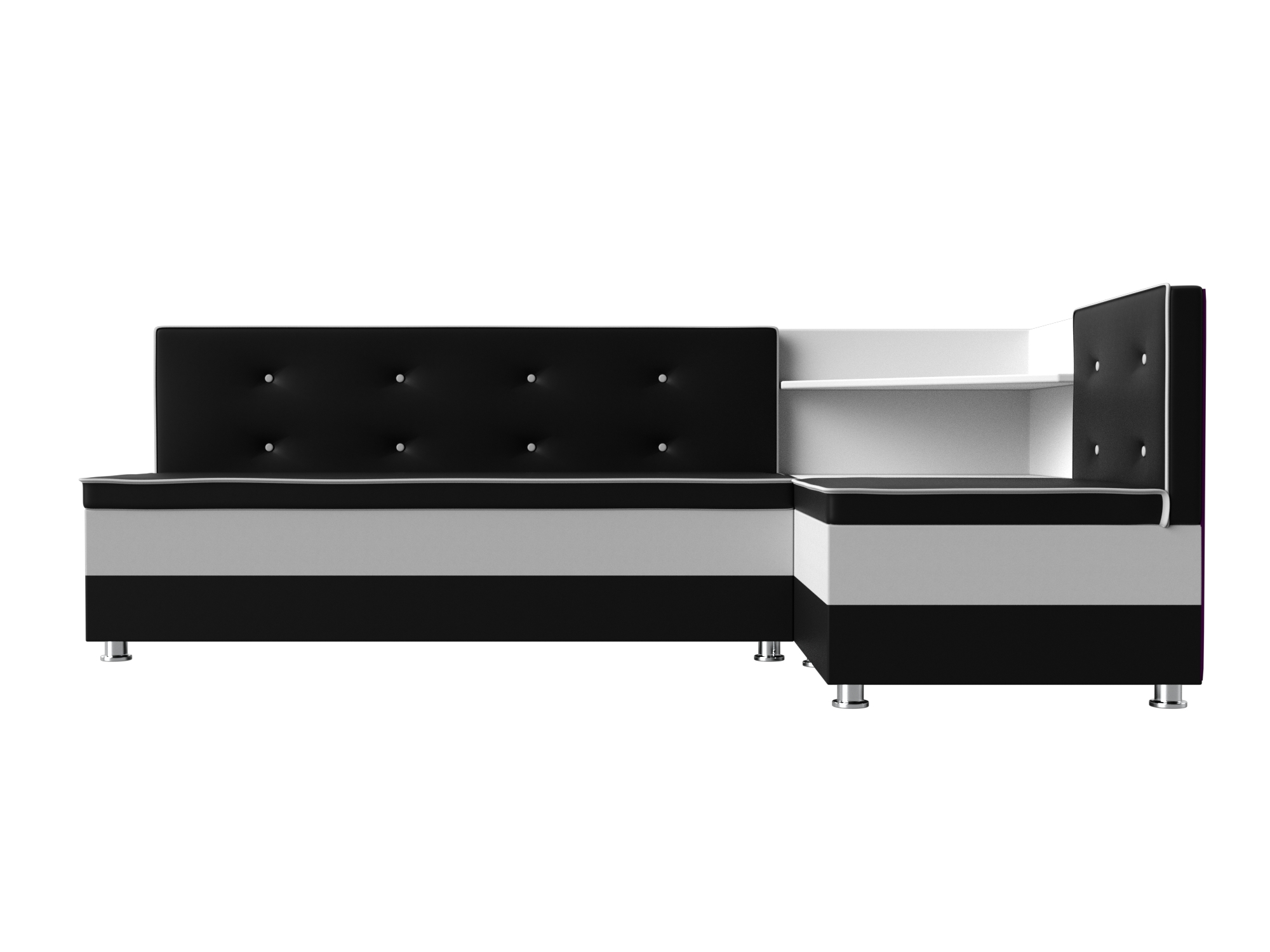 Кухонный диван Милан Правый Белый, Пластик кухонный диван мебелико классик эко кожа черный