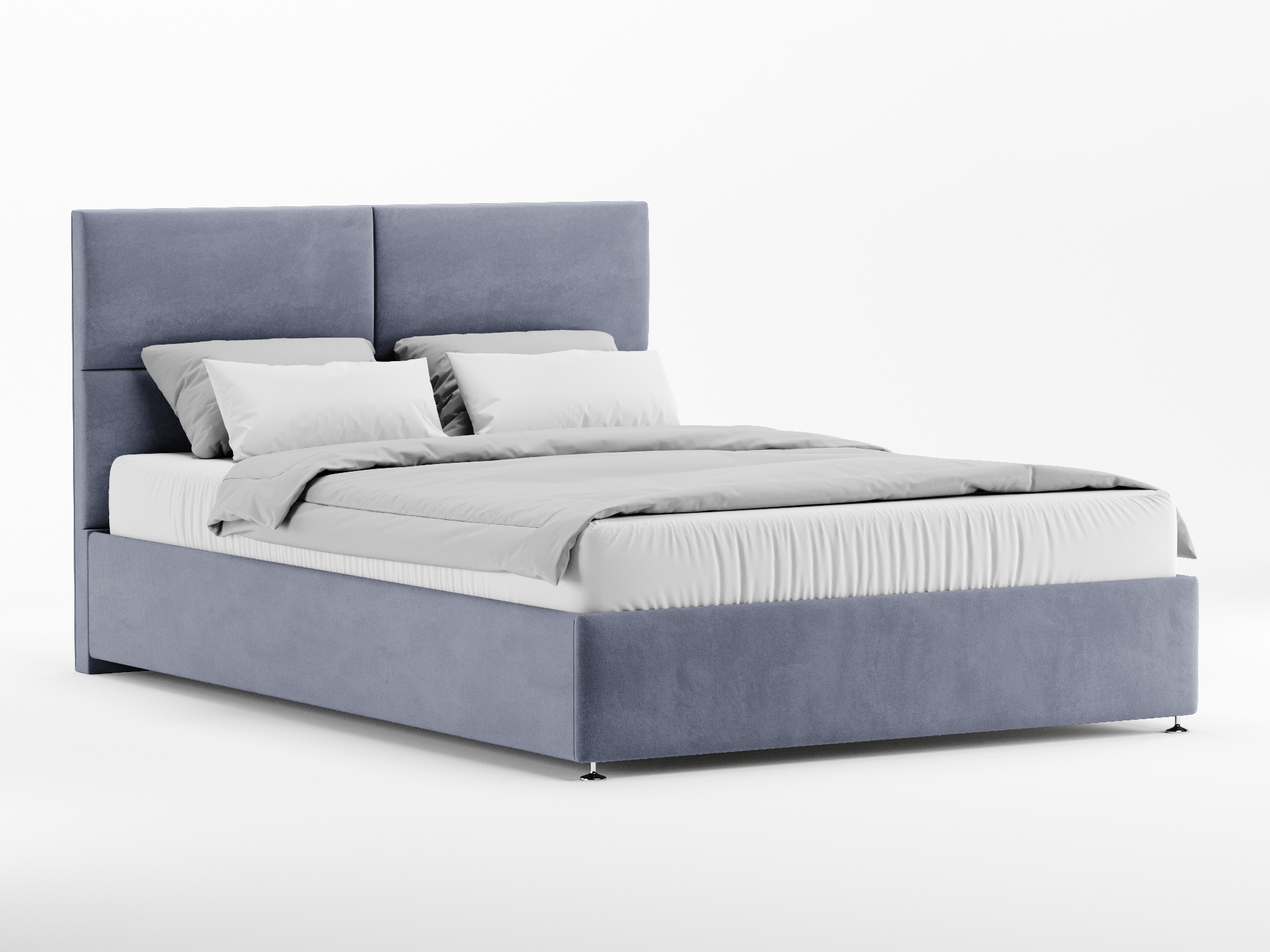 Кровать Примо (160х200) Серый, ДСП, МДФ кровать примо 160х200 синий дсп мдф