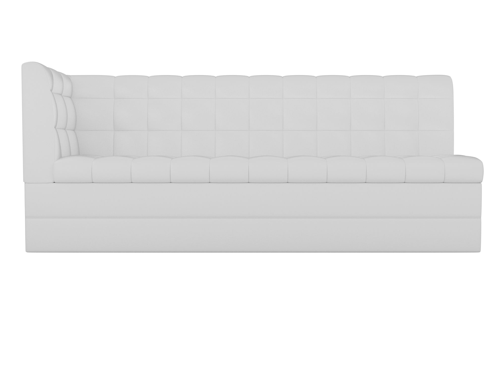 Кухонный угловой диван Бриз Левый Белый, ДСП, ЛДСП кухонный угловой диван токио левый белый черный фанера