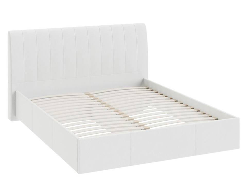 Кровать с мягким элементом Адель (Лючия) (160х200) Белый, ДСП, ЛДСП кровать с м э и пм адель лючия 160х200 белый дсп лдсп