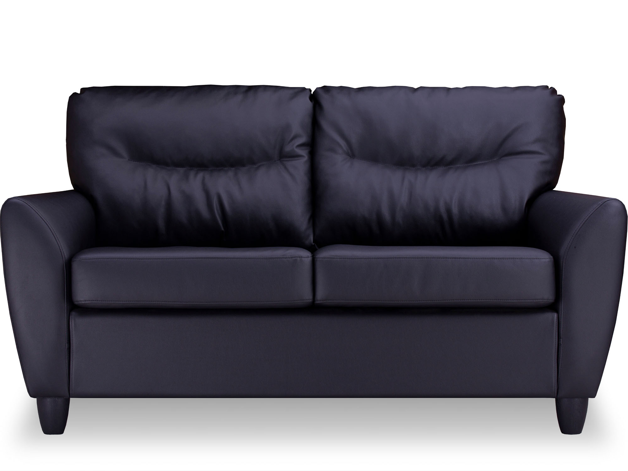 диван ramart design наполи премиум д3 domus ecry Диван Наполи 2-местный MebelVia Черный, Искусственная кожа, МДФ