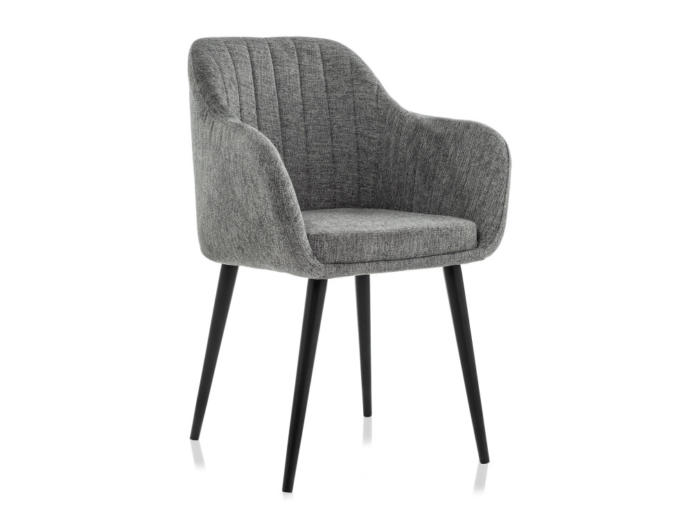 Mody light grey fabric Стул Черный, Окрашенный металл crown grey fabric барный стул черный окрашенный металл