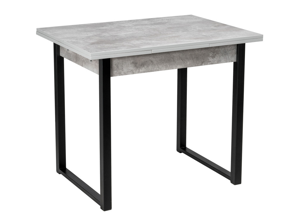 Форли бетон / черный матовый Стол деревянный Черный, Металл форли 90 150 х67 мрамор черный черный матовый стол деревянный черный металл