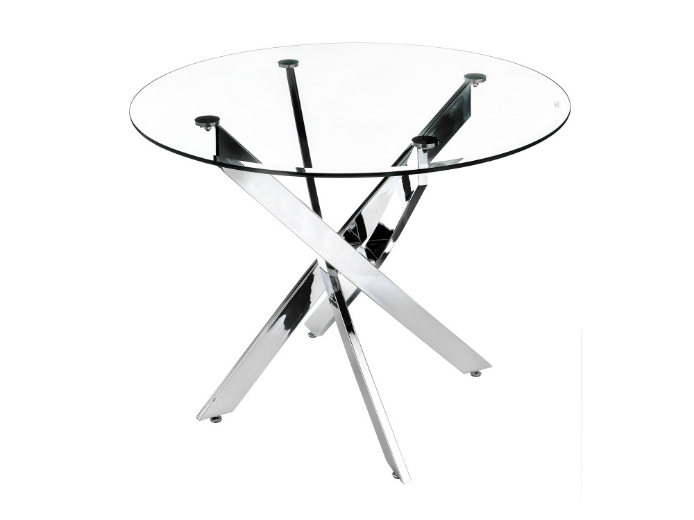 Komo 1 80 Стол стеклянный Серый, Хромированный металл siri 90 стол стеклянный серый хромированный металл
