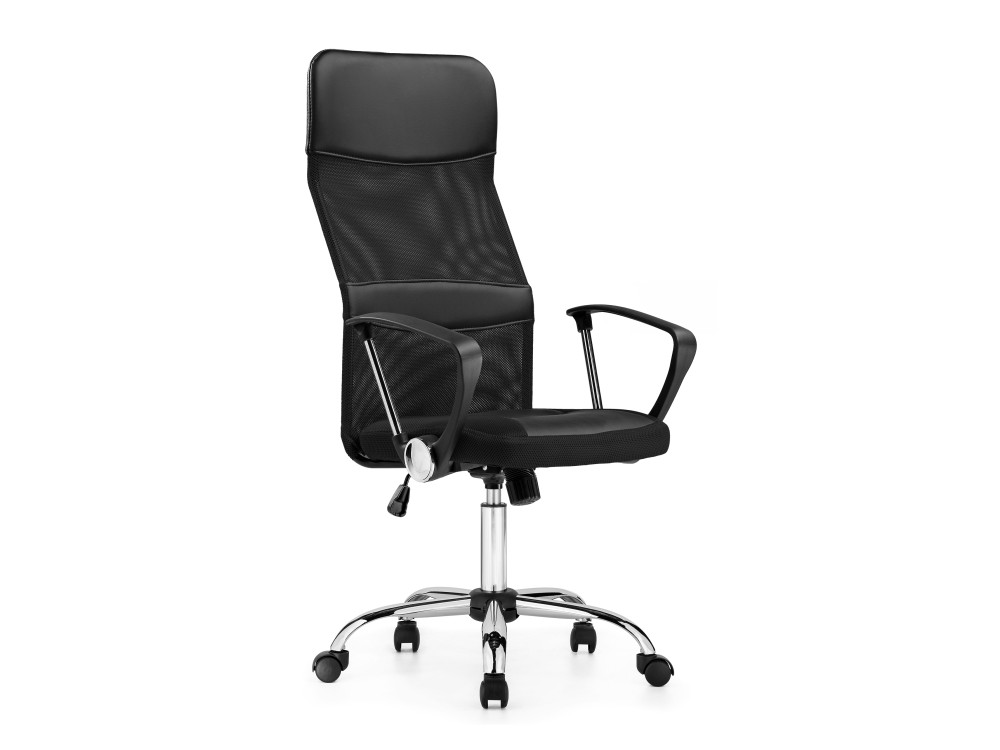 цена ARANO черное Компьютерное кресло Черный, Хромированный металл