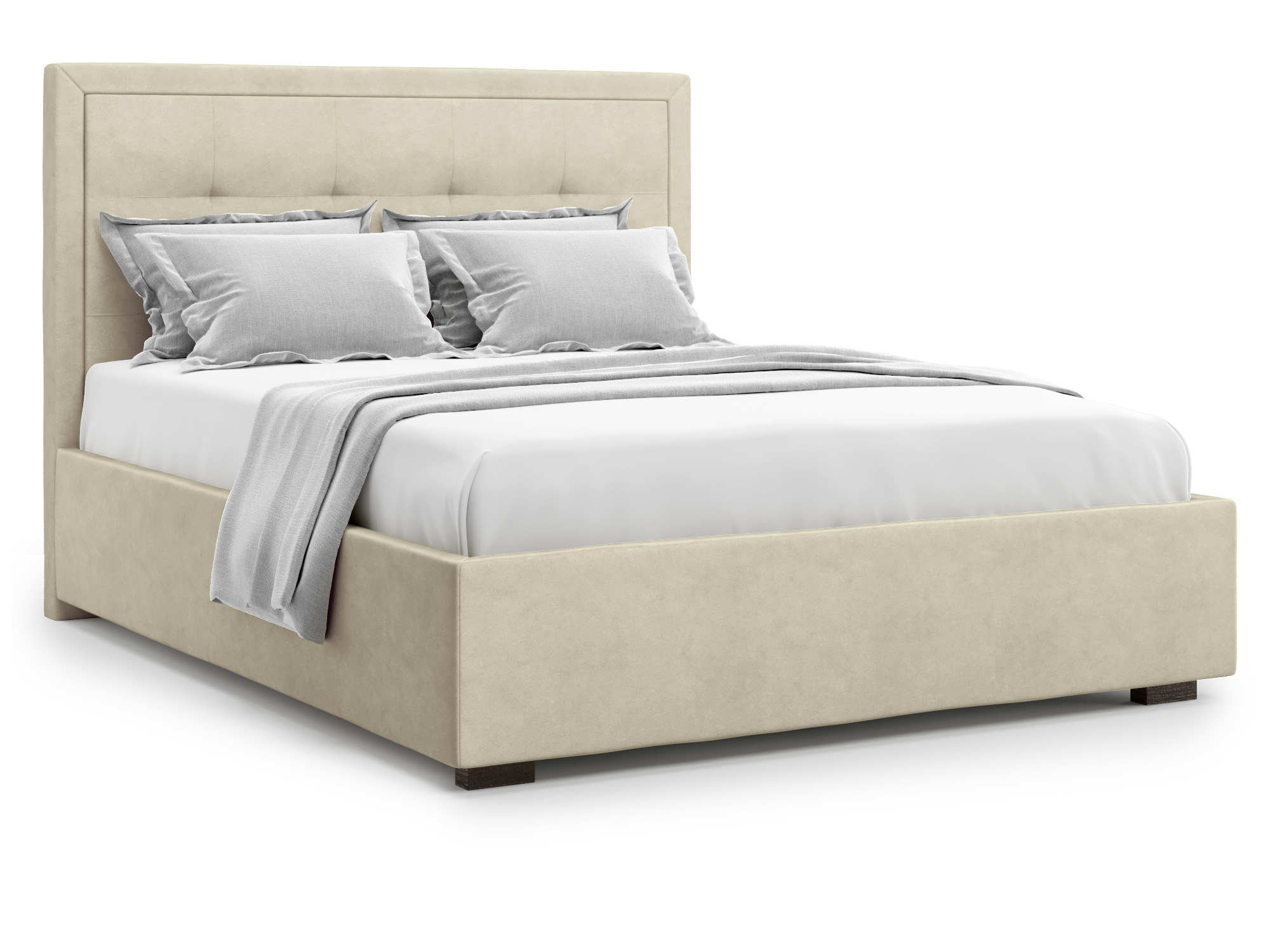 Кровать с ПМ Komo (160х200) Бежевый, ДСП оливия 160х200 с пм бежевая кровать бежевый дсп