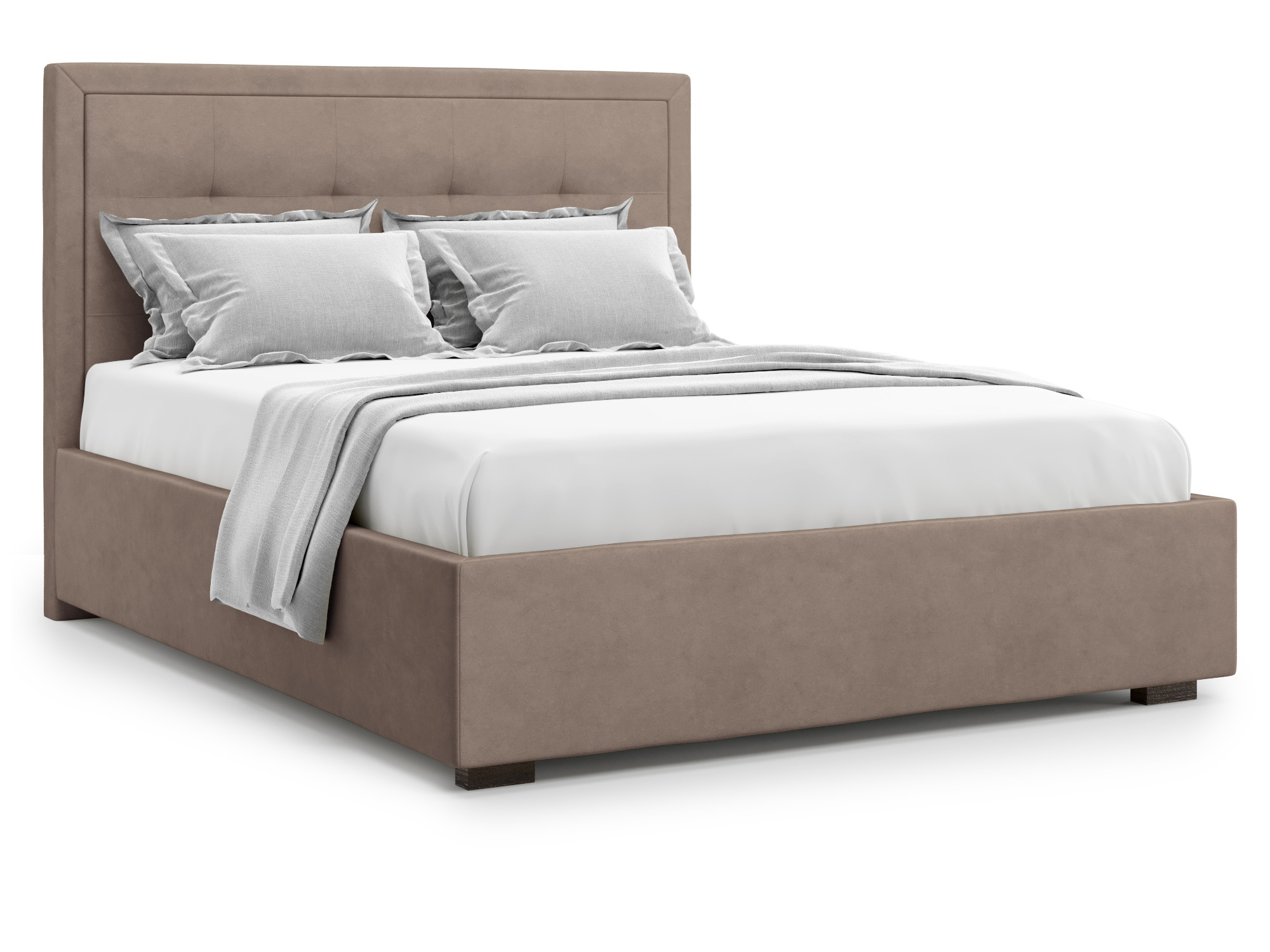 Кровать Komo без ПМ (160х200) Коричневый, ДСП кровать с пм komo 160х200 серый дсп