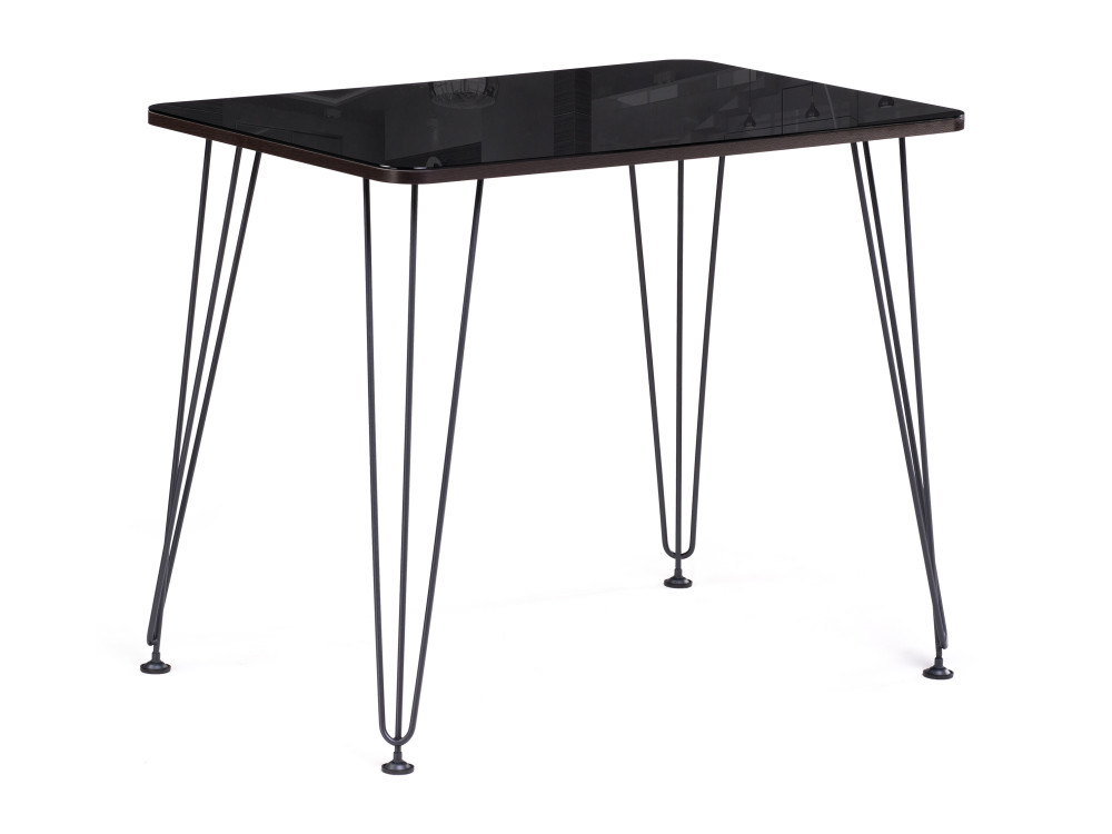 Хумфри черный Стол стеклянный Черный, Металл grande черный стол стеклянный серый металл