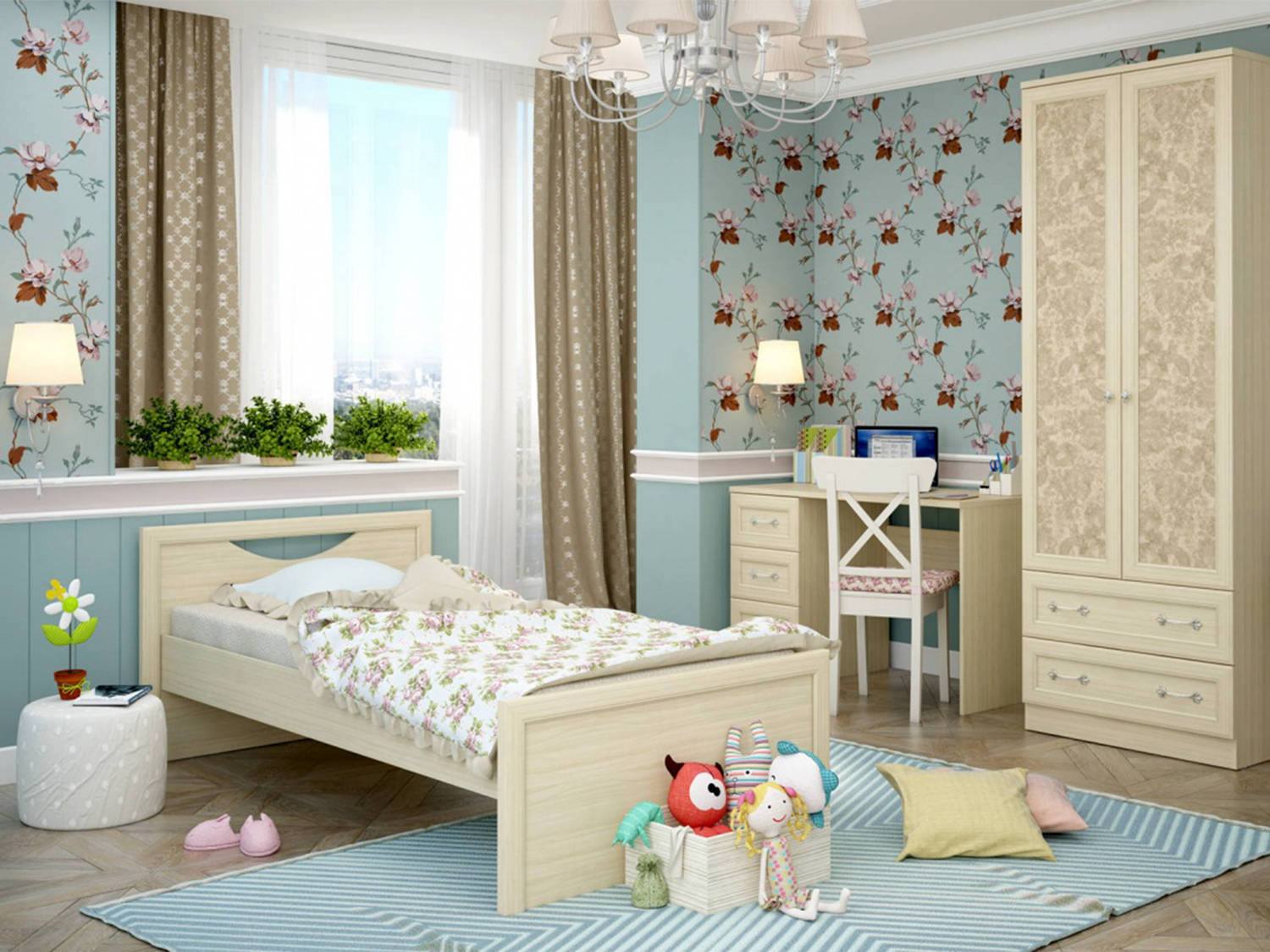 Набор мебели для детской Jenny Cilegio Nostrano, Granite Rose, Бежевый, КДСП, МДФ цена и фото