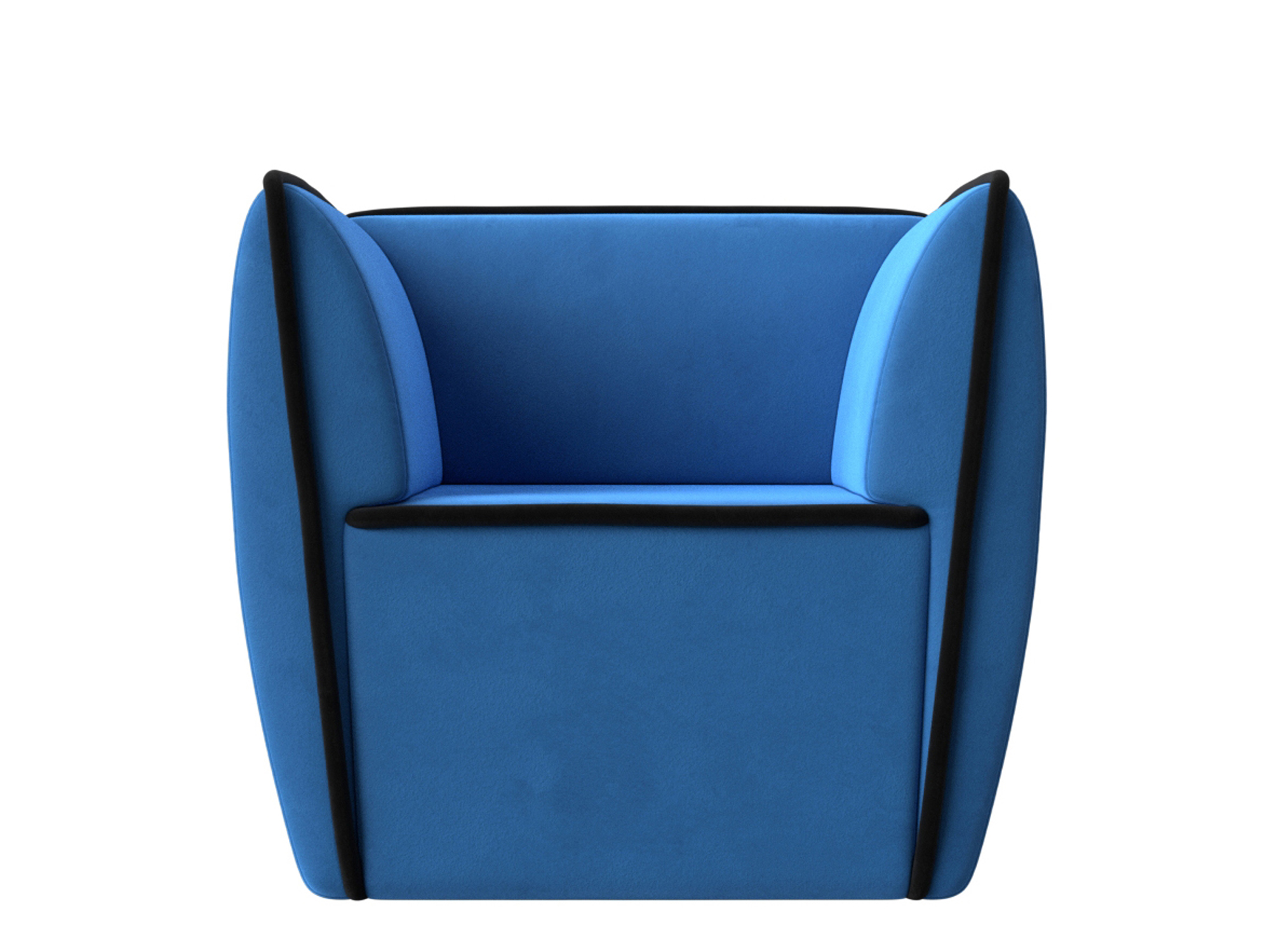 Кресло Бергамо MebelVia Голубой, Черный, Велюр кресло keter mallorca 57x58x39 см полипропилен черный