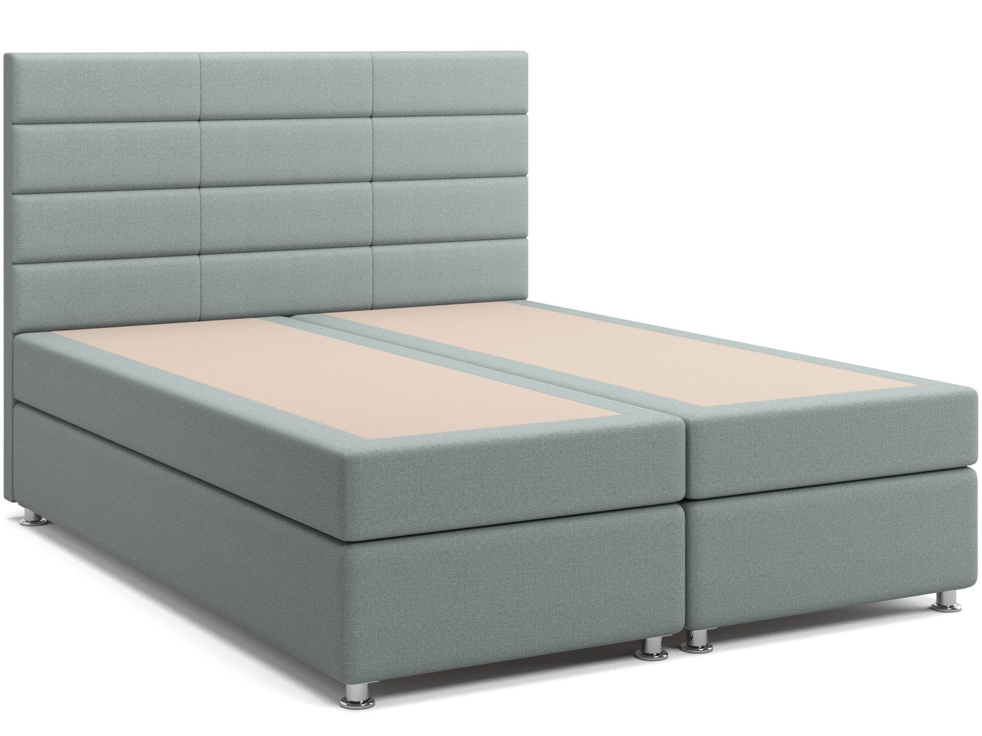 Кровать с матрасом и независимым пружинным блоком Бриз (160х200) Box Spring Серый, ДСП, ДВП