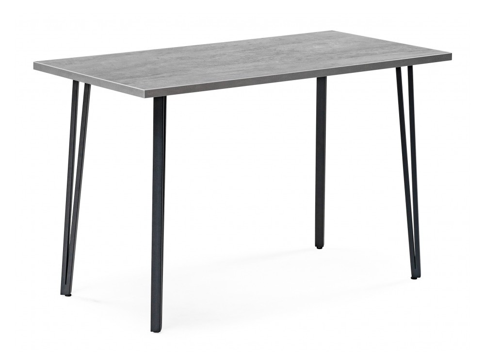 Денвер Лофт 120 25 мм бетон / черный матовый Стол деревянный Черный, Металл стол кухонный раздвижной прямоугольный 0 77х1 2 м бетон денвер лофт 506945