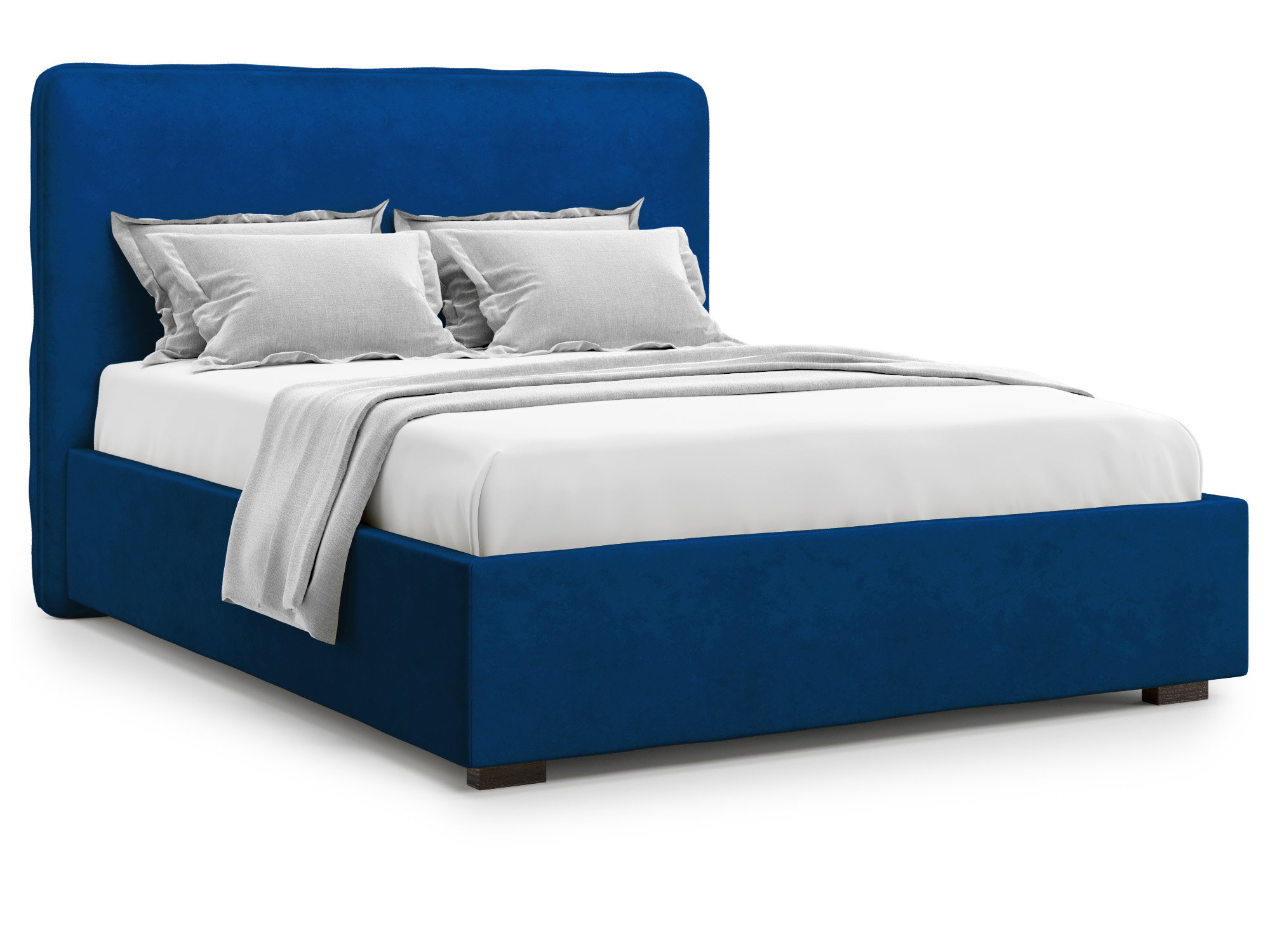 кровать с пм brachano 160х200 серый дсп Кровать с ПМ Brachano (160х200) Синий, ДСП