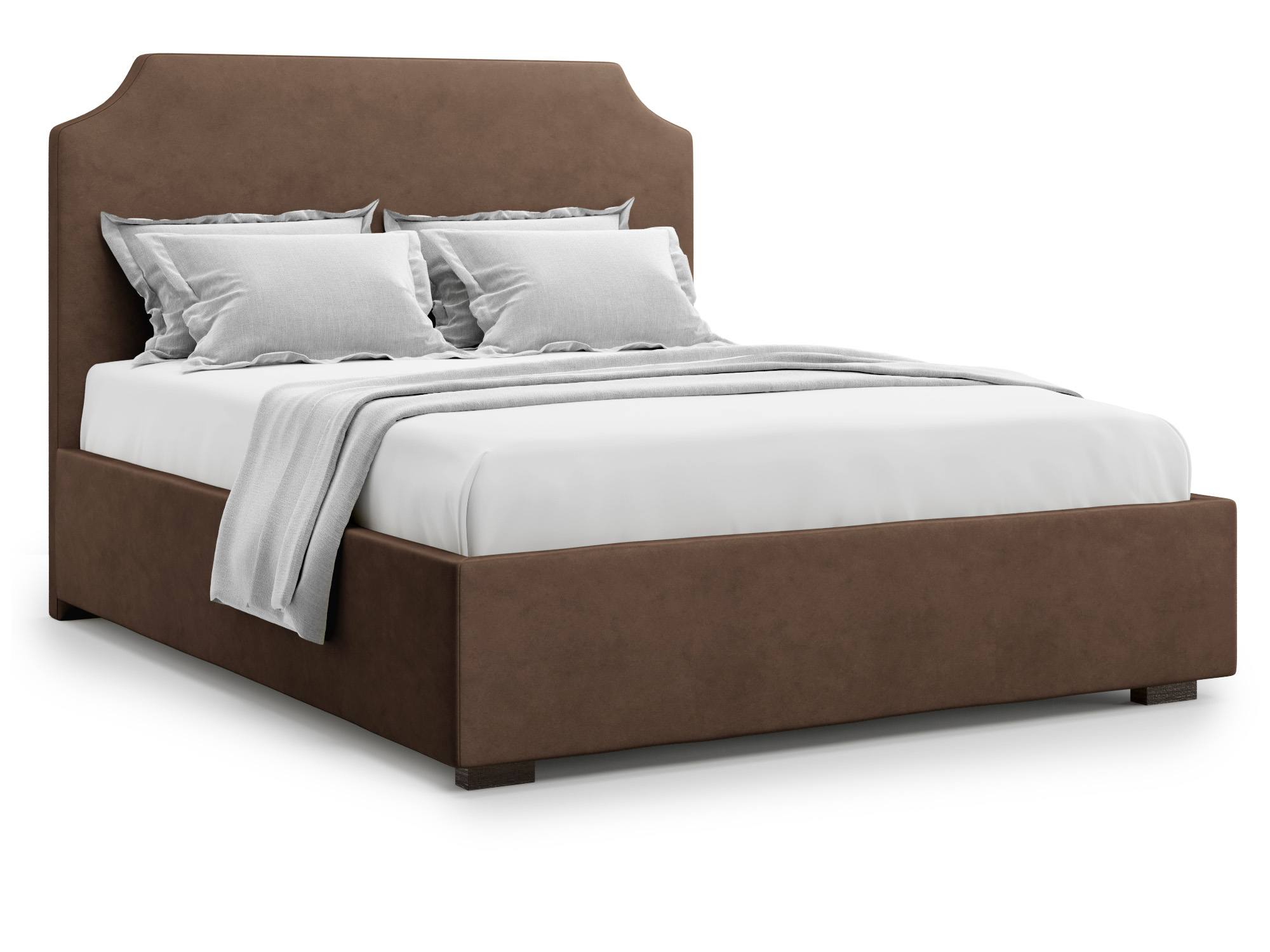 кровать izeo без пм 160х200 серый дсп Кровать с ПМ Izeo (160х200) Шоколадный, ДСП