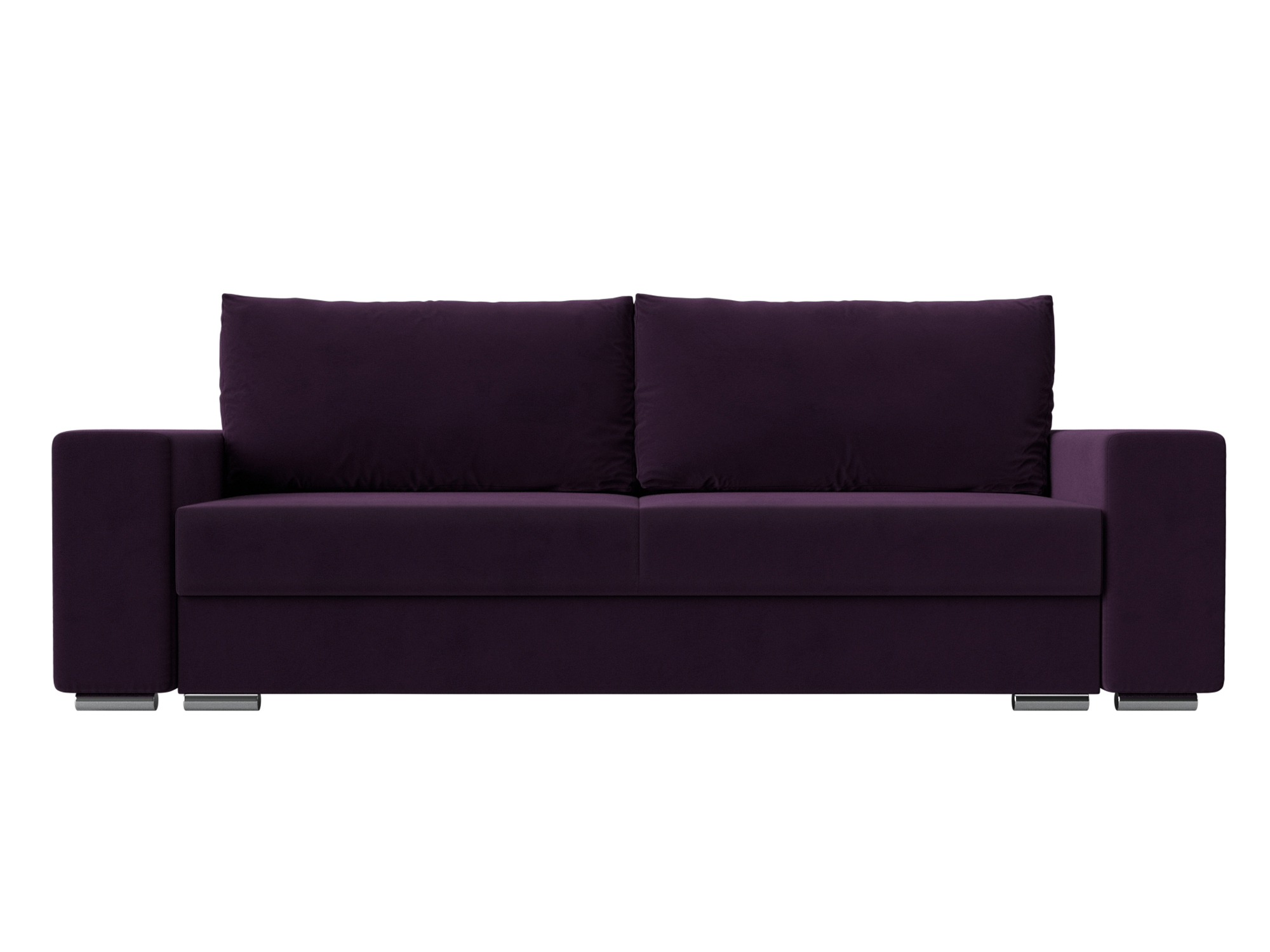 Прямой диван Дрезден MebelVia Фиолетовый, Велюр, ЛДСП прямой диван ричмонд 3 механизм тик так велюр цвет катания латте сизая ель