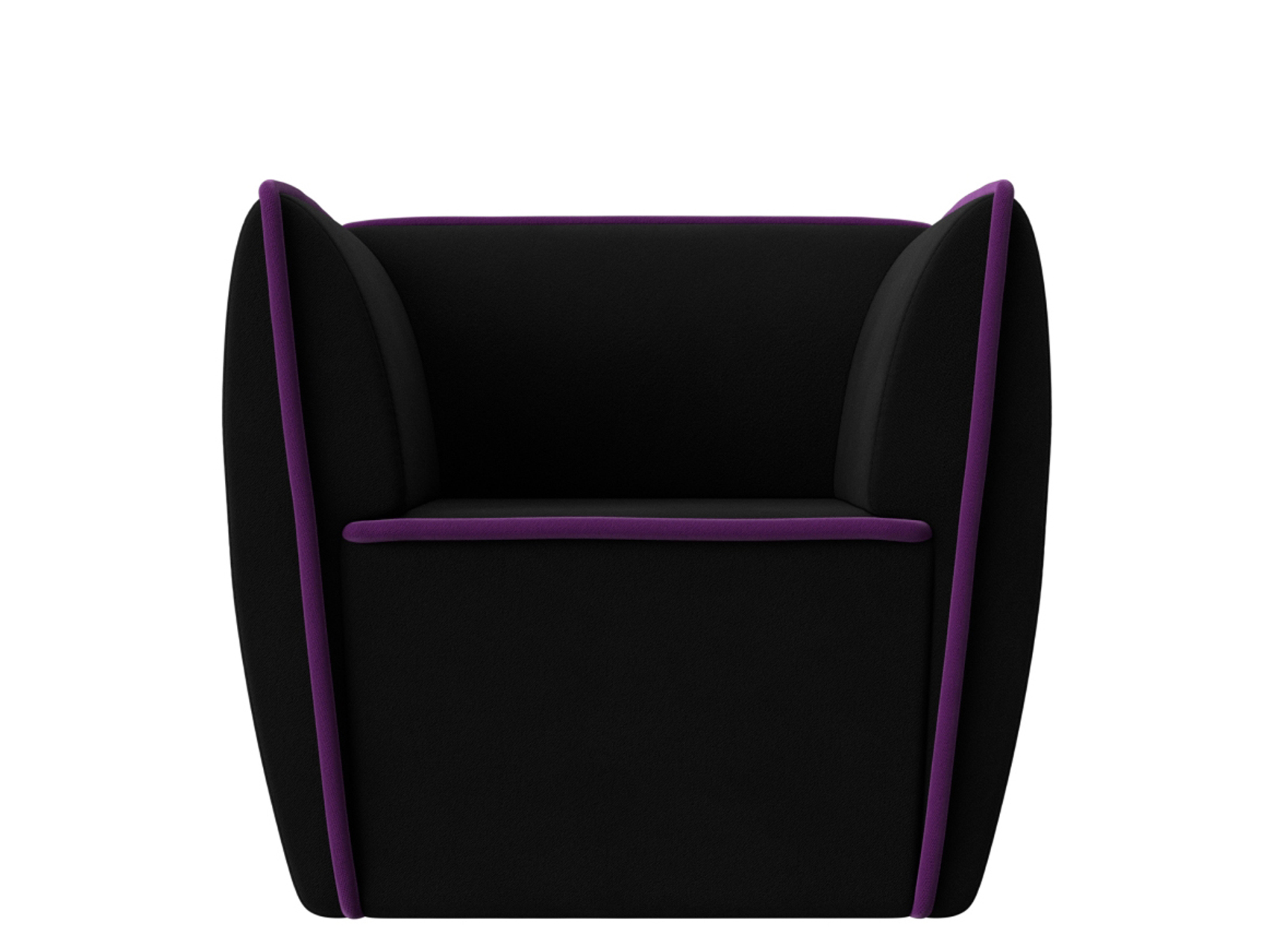 Кресло Бергамо MebelVia Черный, Фиолетовый, Микровельвет кресло марк черный фиолетовый микровельвет