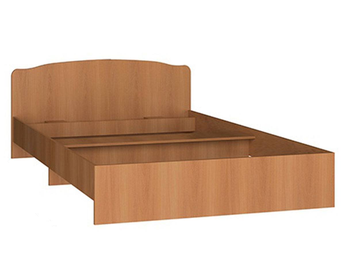 Кровать с фигурной спинкой Светлана (120х200) Миланский орех, Коричневый, ЛДСП