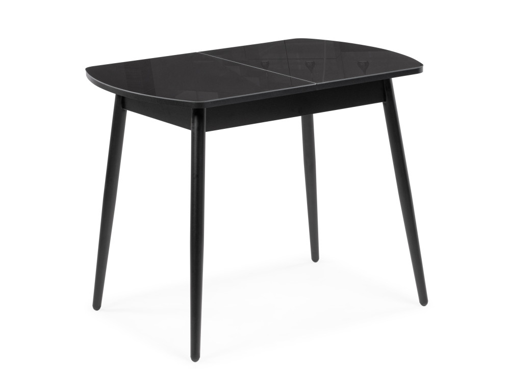 Калверт черный Стол стеклянный Черный, Металл grande черный стол стеклянный серый металл