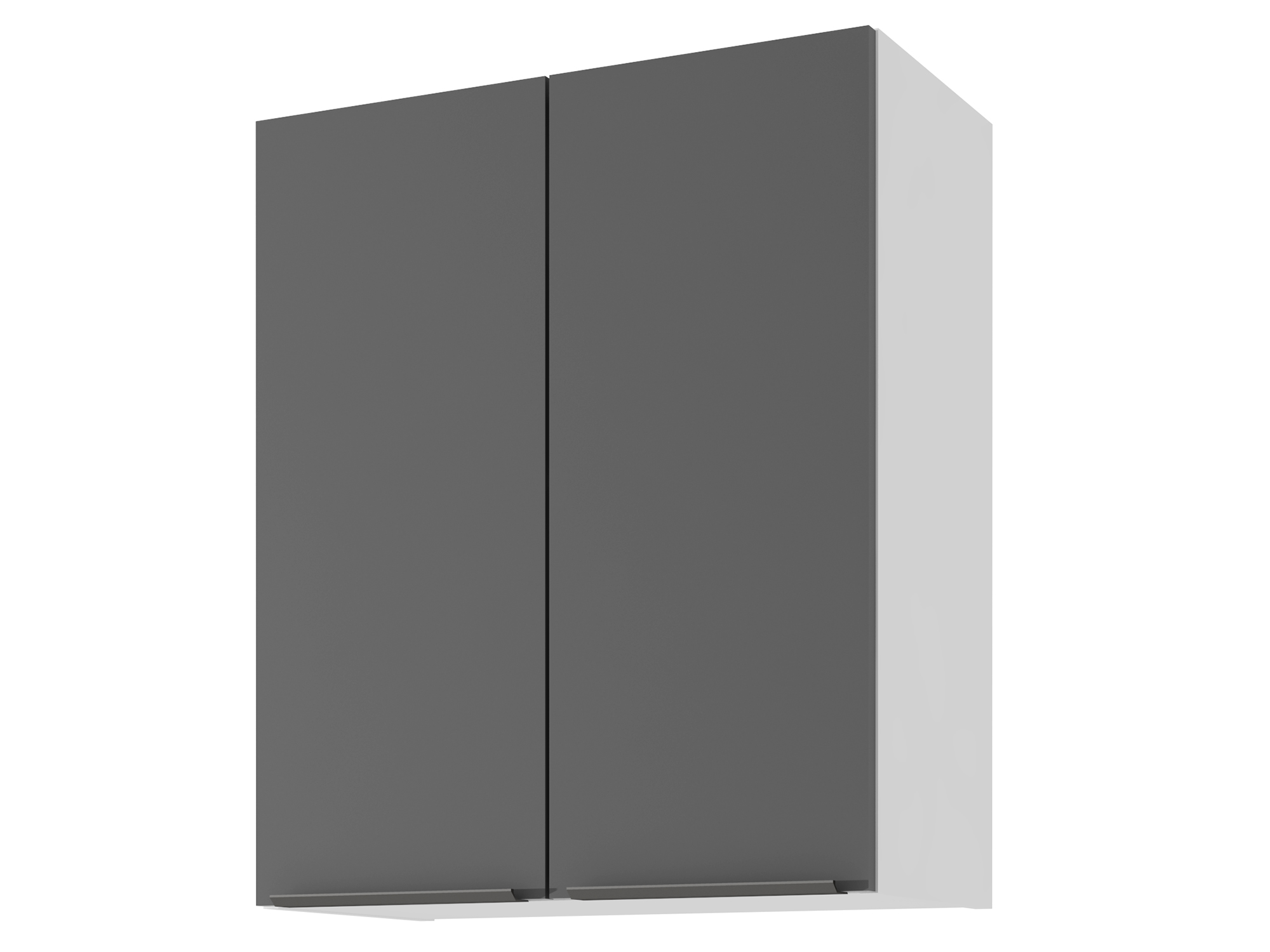 Шкаф навесной 60 х 72 см Калипсо Черный графит, Черный, Белый, ЛДСП