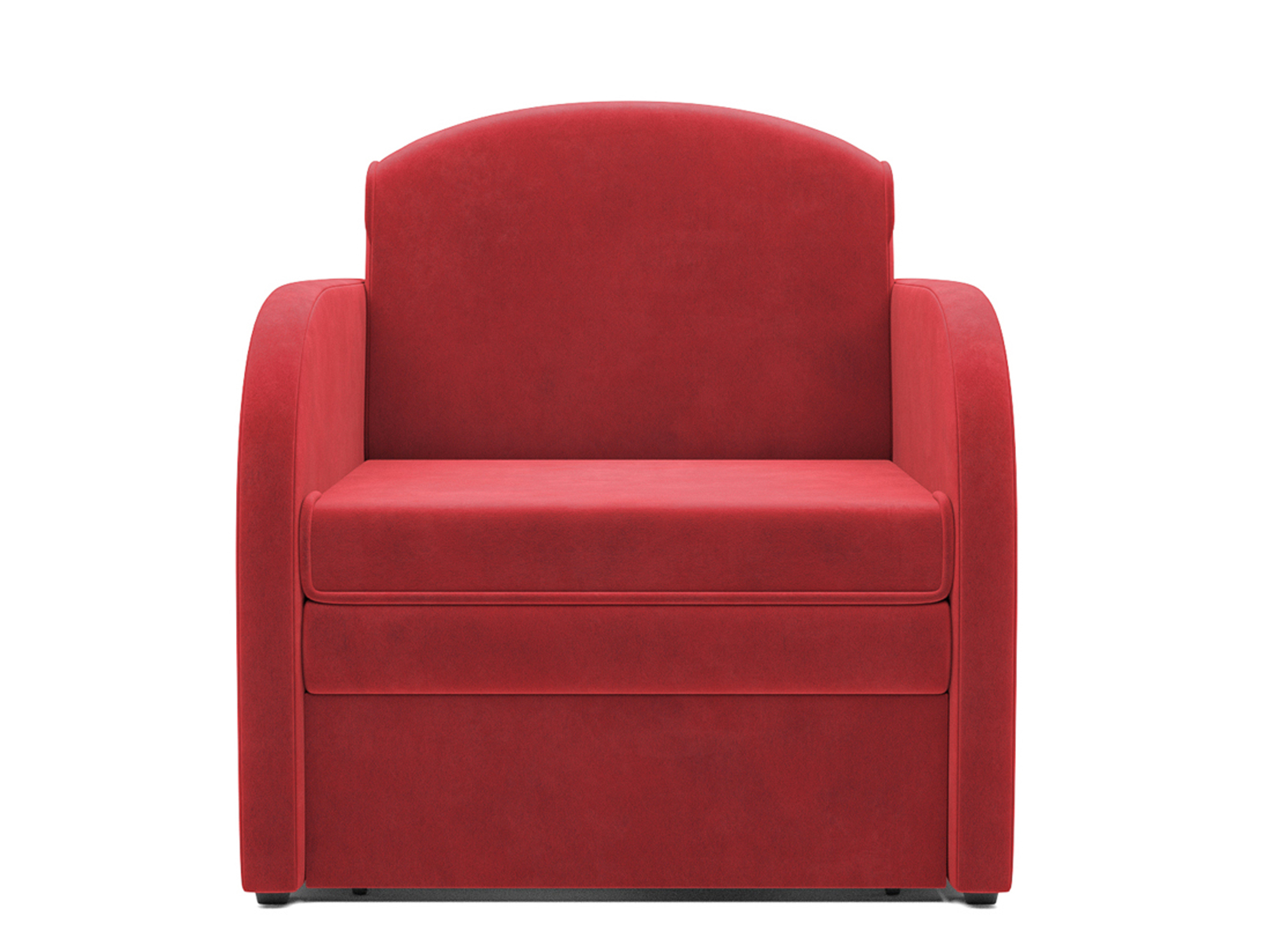 Кресло-кровать Малютка MebelVia Красный, Микровелюр, ДСП, Брус сосны, Фанера диван выкатной малютка 2 mebelvia красный микровелюр дсп брус сосны фанера