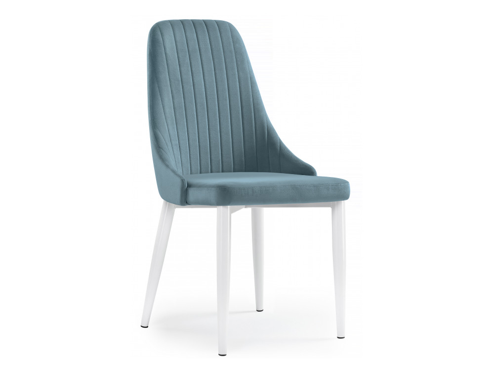 Kora light blue / white Стул на металлокаркасе Белый, Металл