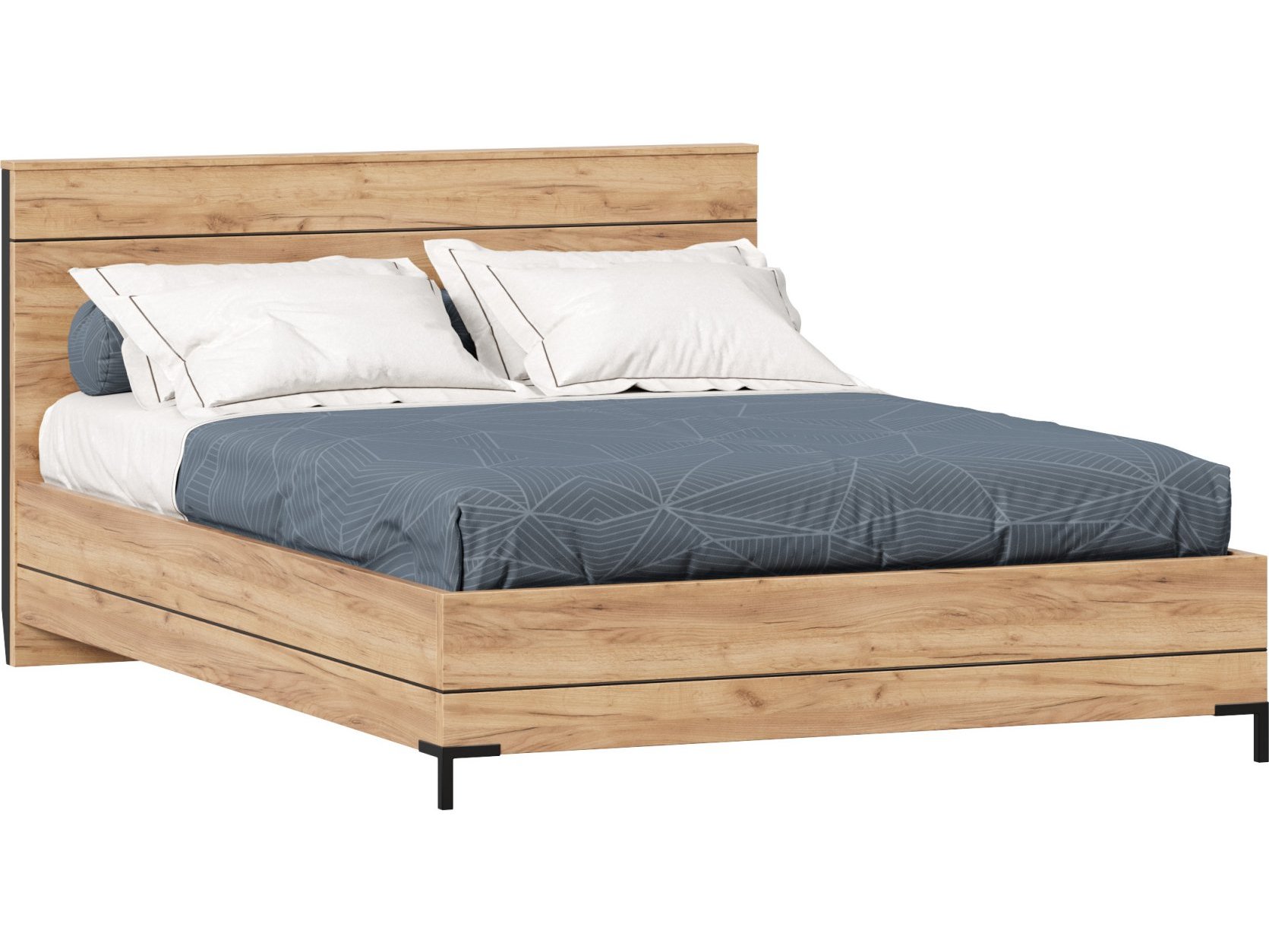 Норд Кровать двуспальная 1400 (Дуб Золотой) мягкая бежевая двуспальная кровать амели 1400 с подъемн