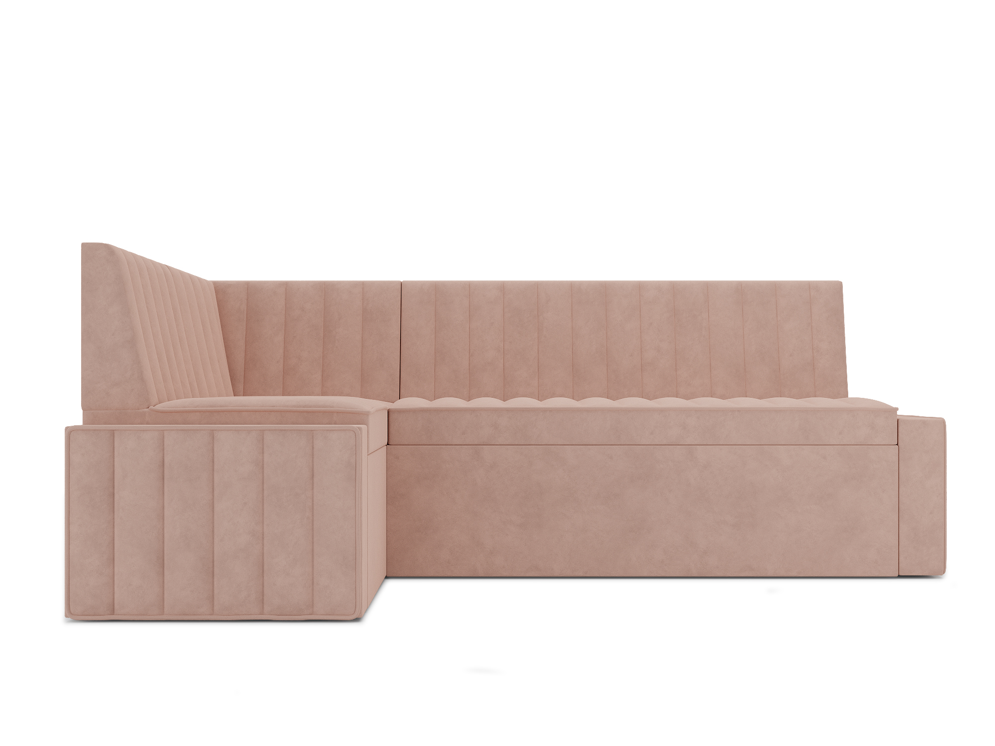 Кухонный угловой диван Вермут Левый (100х168) , Белый, ЛДСП, Брус сосны