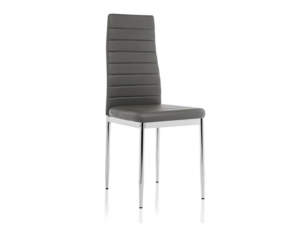 DC2-001 grey Стул Серый, Хромированный металл benza grey fabric стул серый хромированный металл