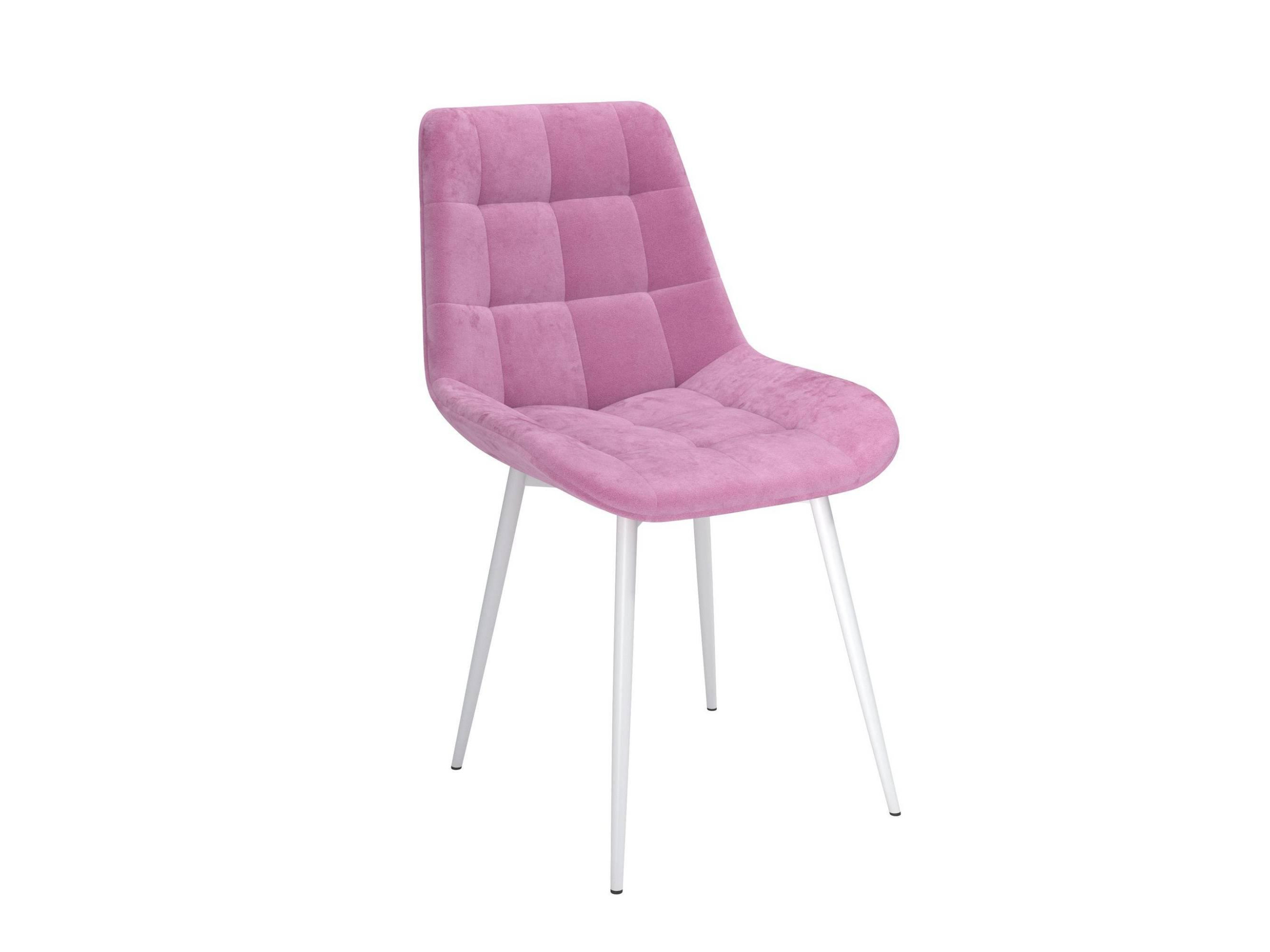 Кварта ТУ / стул (велюр тенерифе розовый/ металл белый) Розовый, Металл стул лион велюр розовый розовый