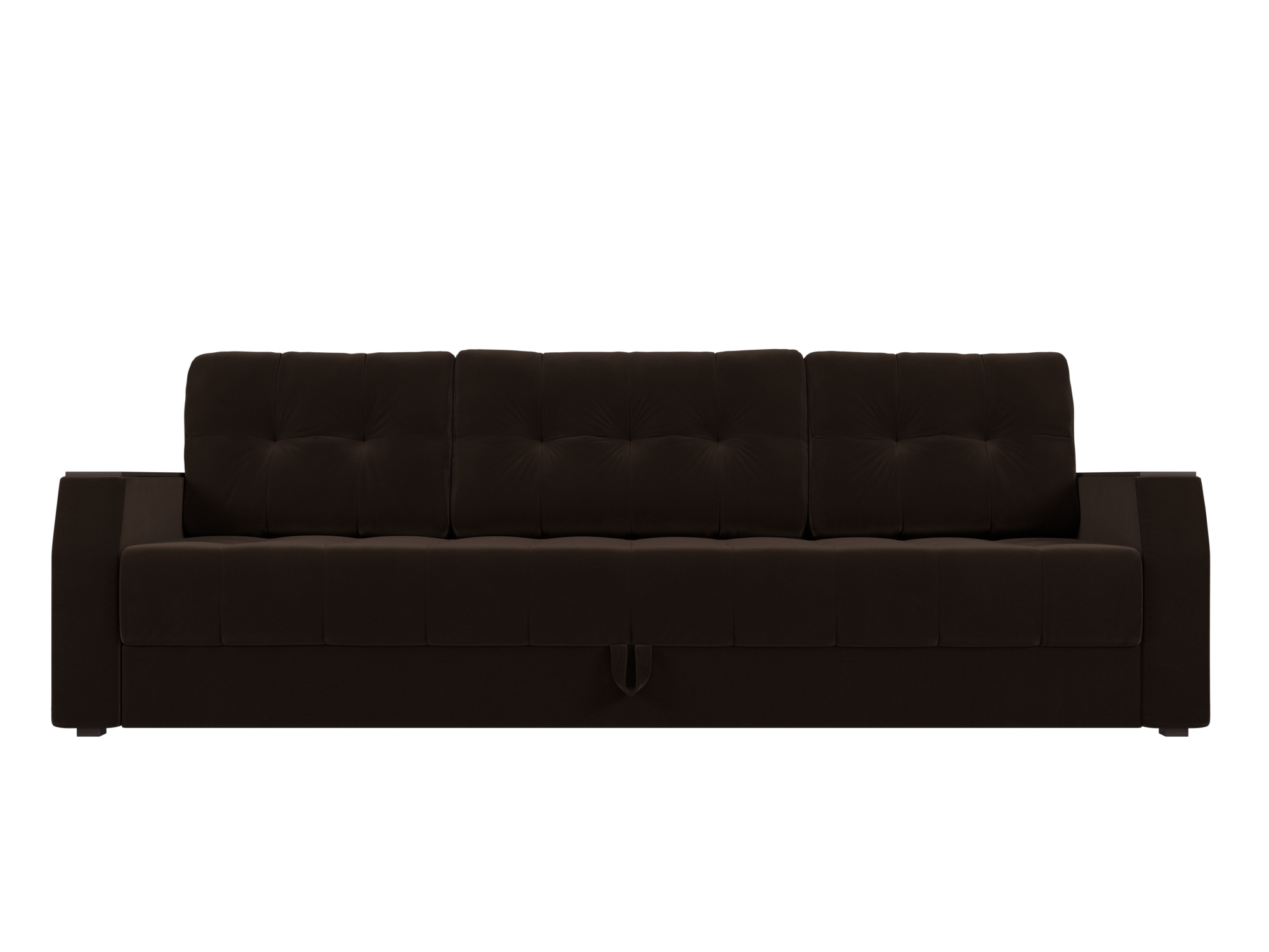 диван еврокнижка мебелико ник 2 микровельвет фиолетово черн Диван-еврокнижка Атлант БС MebelVia , Коричневый, Микровельвет, ЛДСП