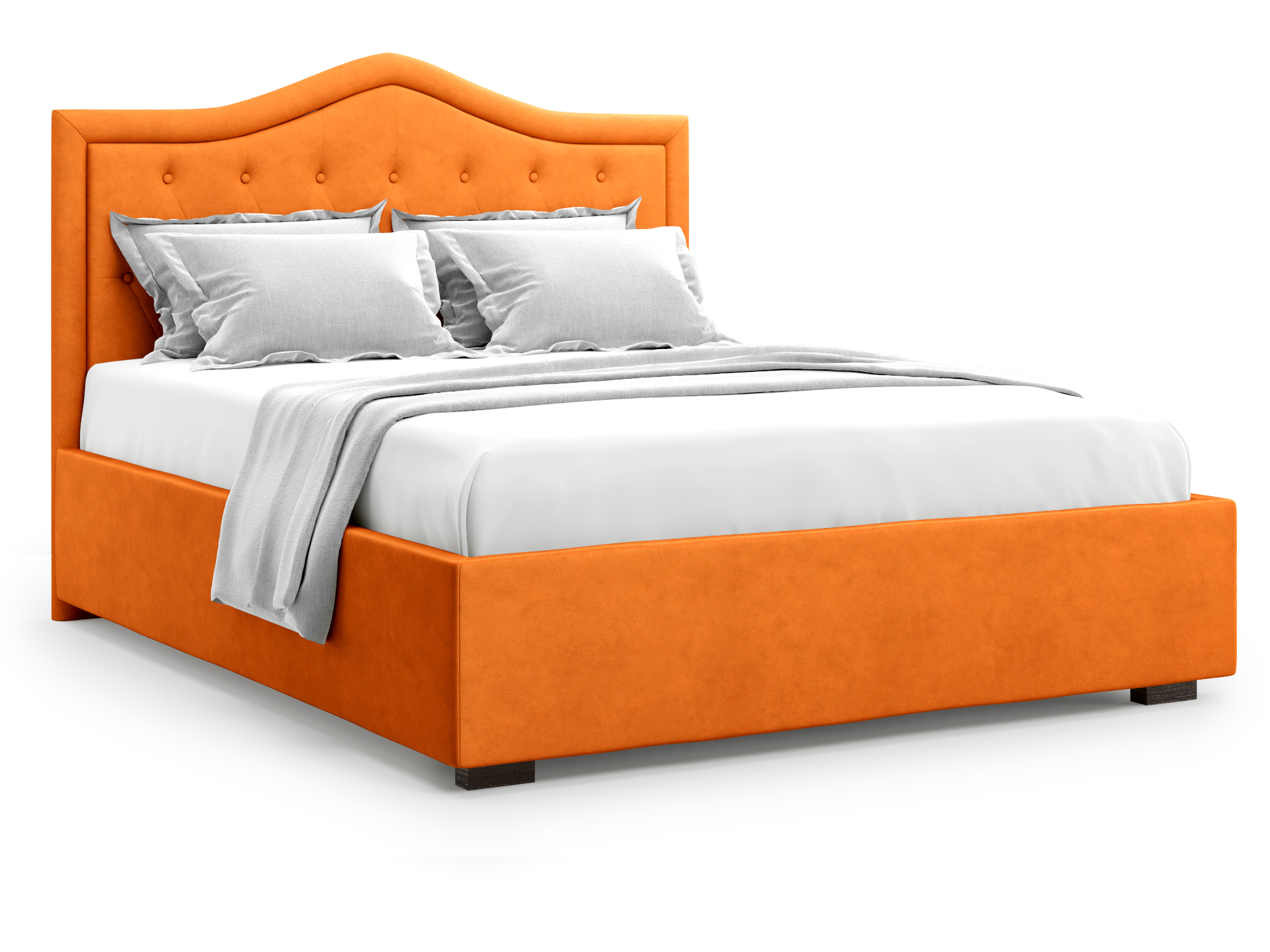 Кровать Tibr без ПМ (160х200) Оранжевый, ДСП кровать tibr с пм 160х200 бежевый дсп