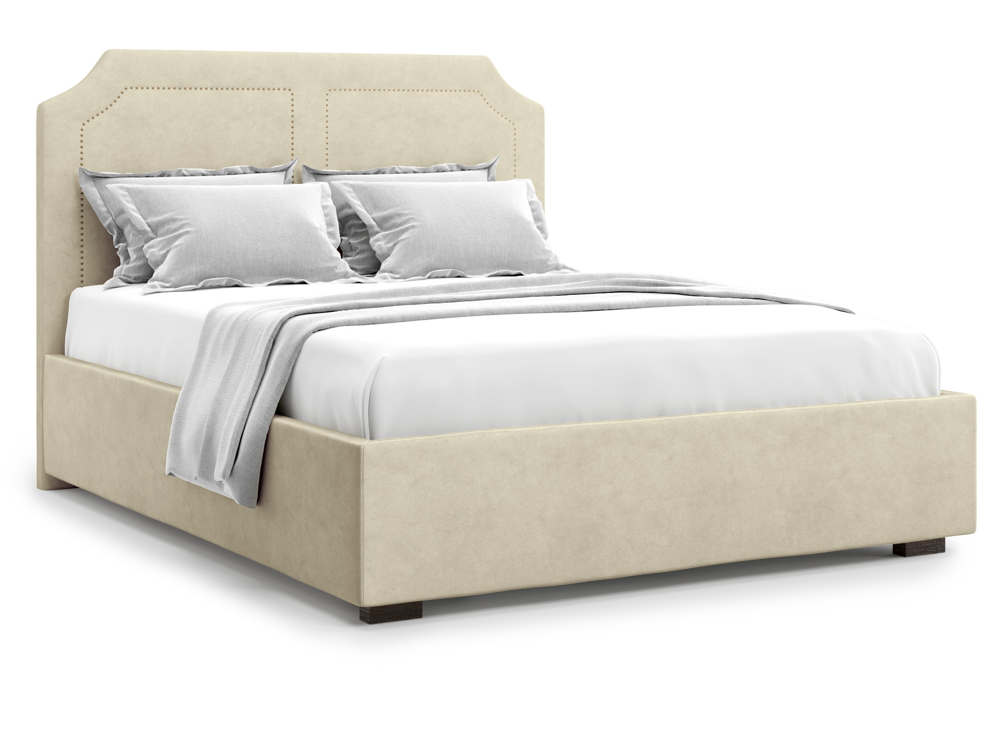 Кровать с ПМ Lago (160х200) Бежевый, ДСП оливия 160х200 с пм бежевая кровать бежевый дсп
