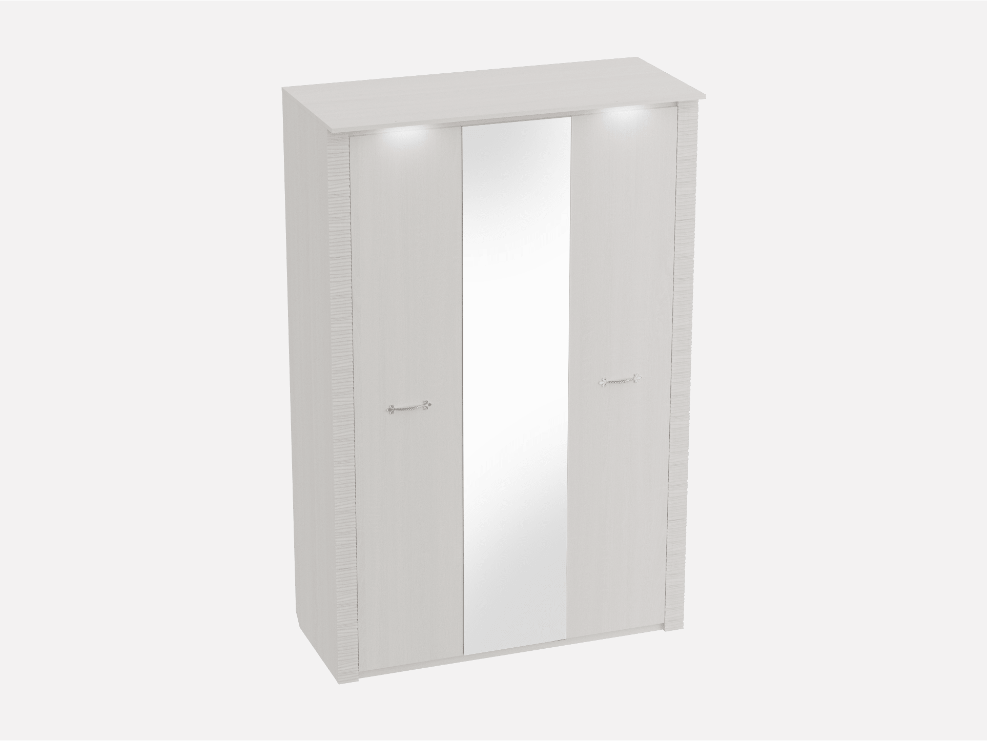 Элана спальня Шкаф 3-дверный, бодега (Бодега белая) Белый, МДФ, ЛДСП модульная гостиная элана композиция 5 бодега белая белый лдсп