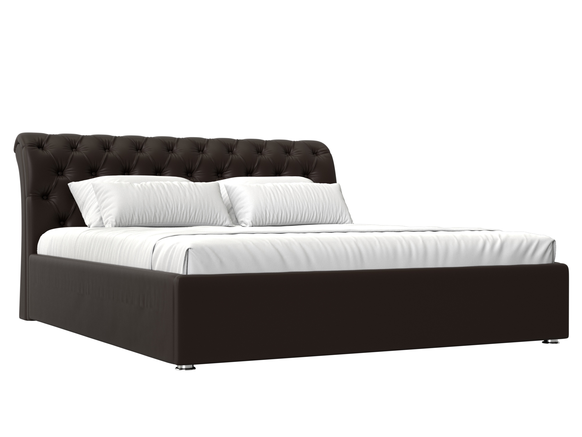 Кровать Сицилия (160х200) Коричневый, ЛДСП кровать сицилия 160х200 черный лдсп