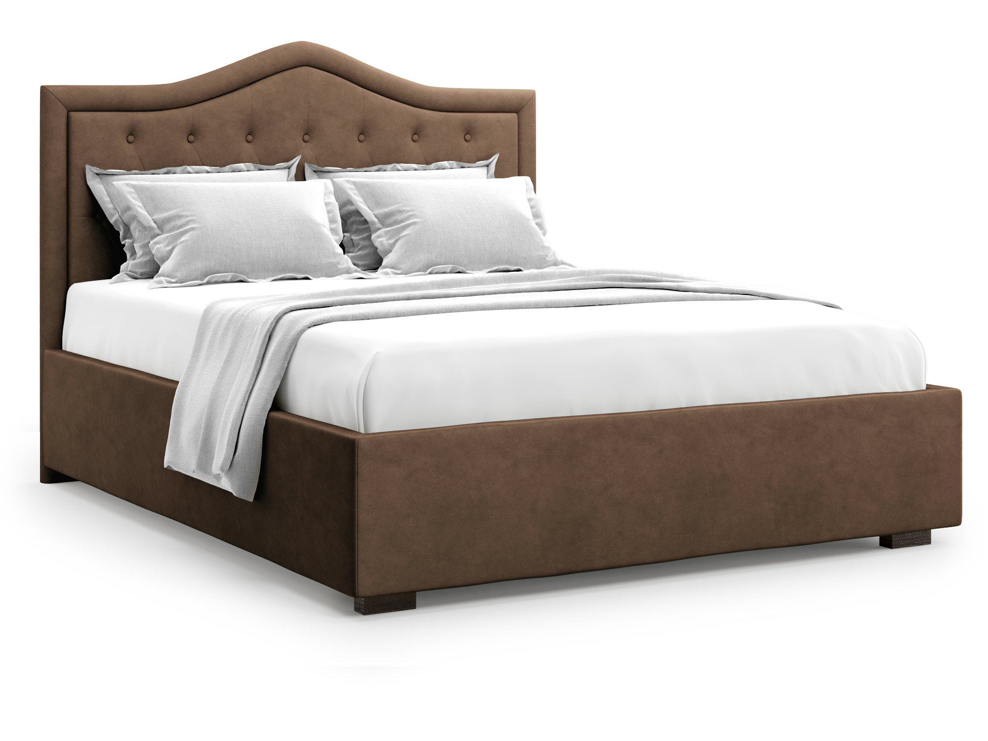 кровать tibr с пм 160х200 серый дсп Кровать Tibr с ПМ (160х200) Шоколадный, ДСП