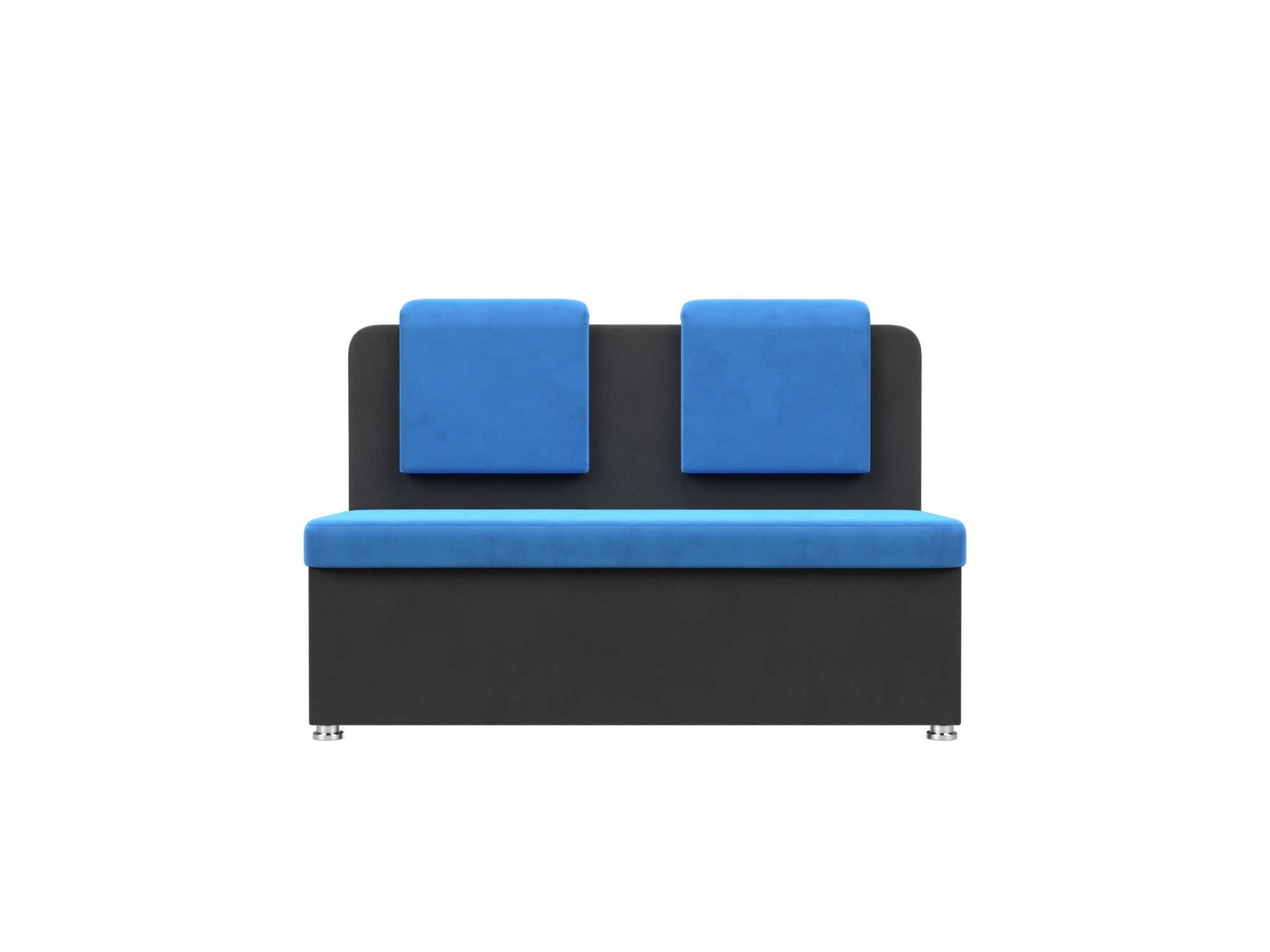 Кухонный прямой диван Маккон 2-х местный Синий, Серый, ЛДСП