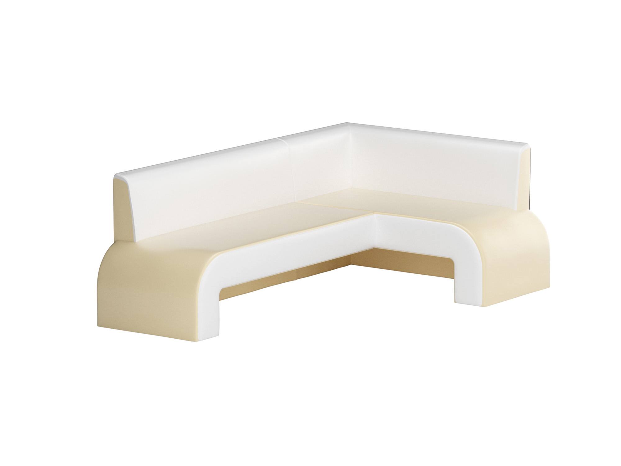 Кухонный диван Кармен Правый Белый, Пластик кухонный диван мебелико лео эко кожа белый
