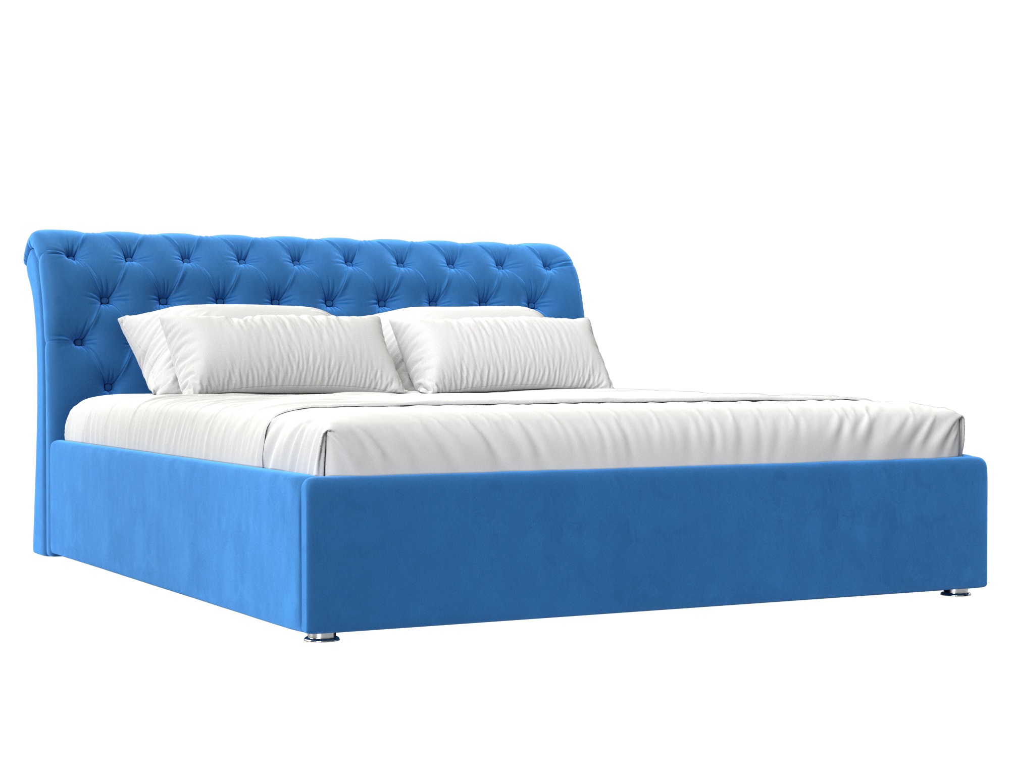 Кровать Сицилия (160х200) Синий, ЛДСП кровать сицилия 160х200 фиолетовый лдсп