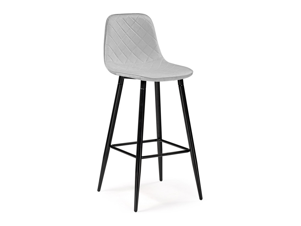 plato 1 light gray барный стул черный металл Capri light gray / black Барный стул Серый, Металл